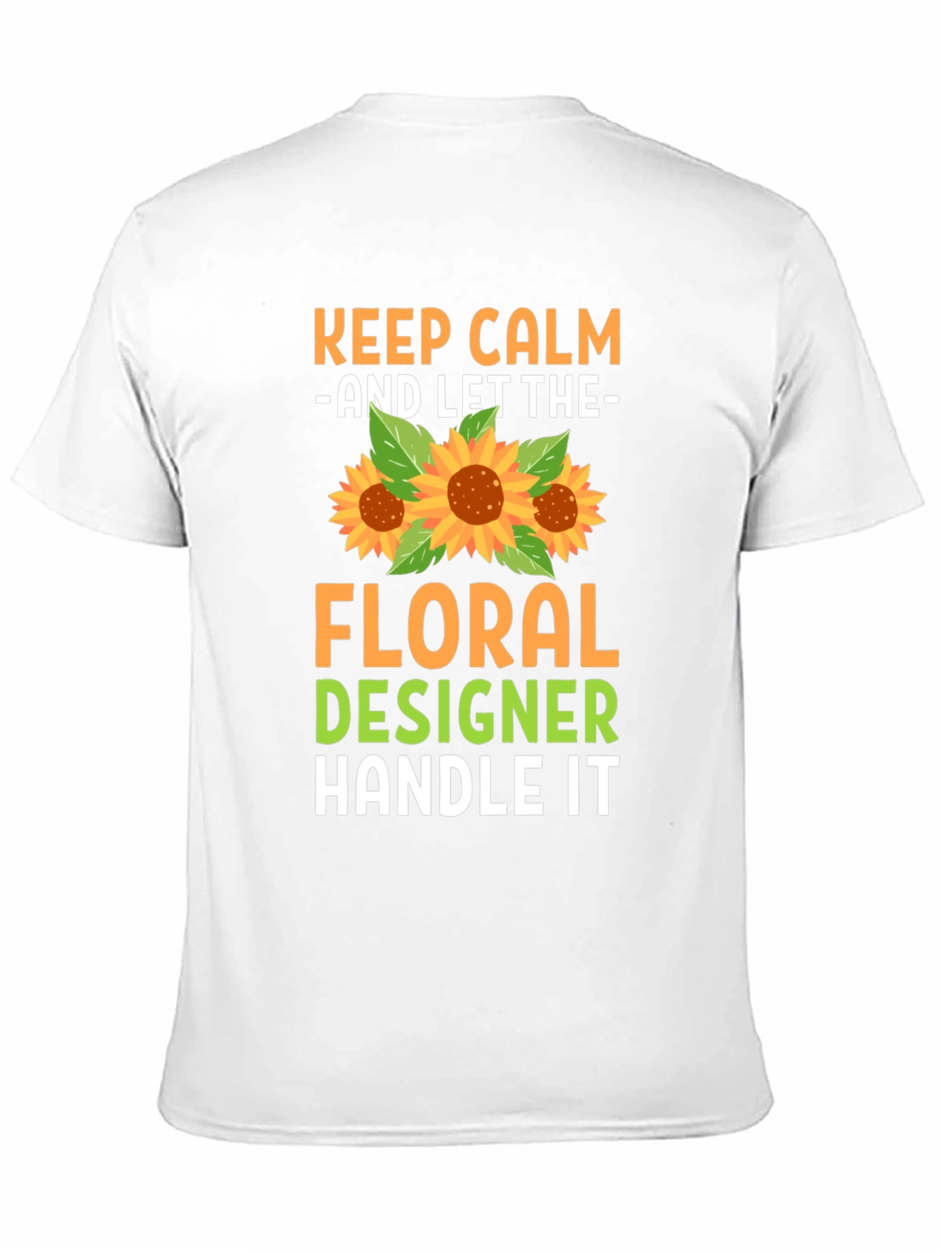 Keep Calm Floral Designer T-Shirt