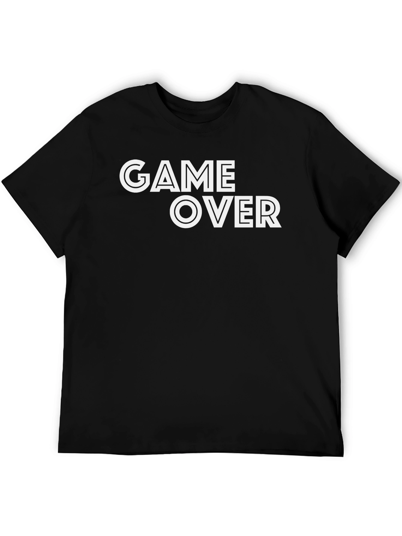 Game Over Black T-Shirt - Bold Graphic Tee