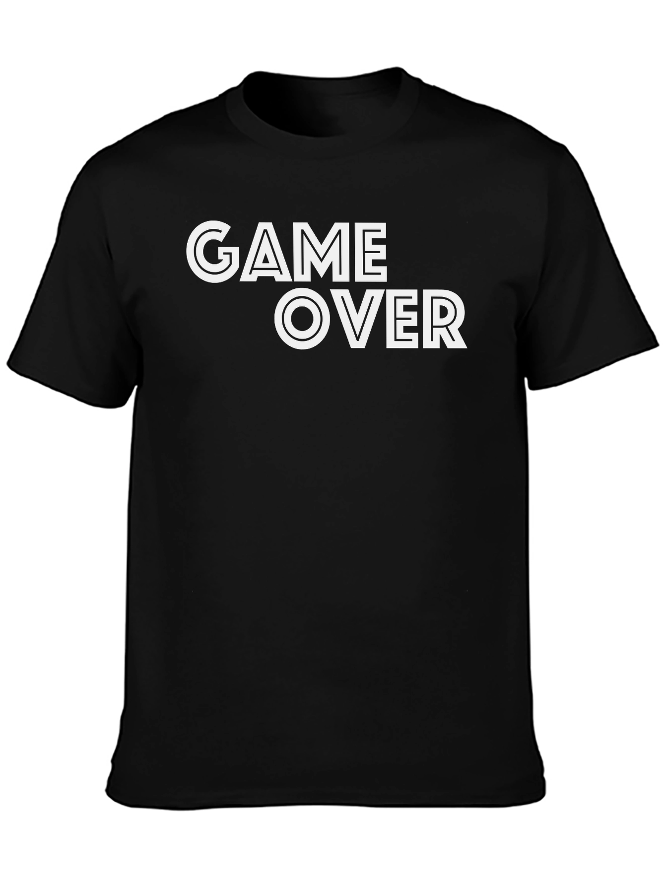 Game Over Black T-Shirt - Bold Graphic Tee
