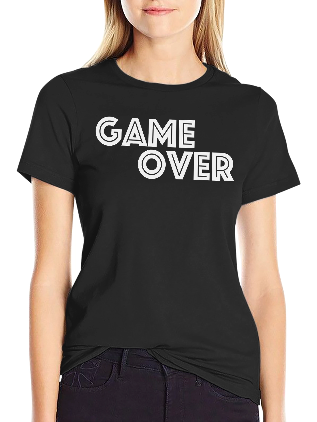 Game Over Black T-Shirt - Bold Graphic Tee