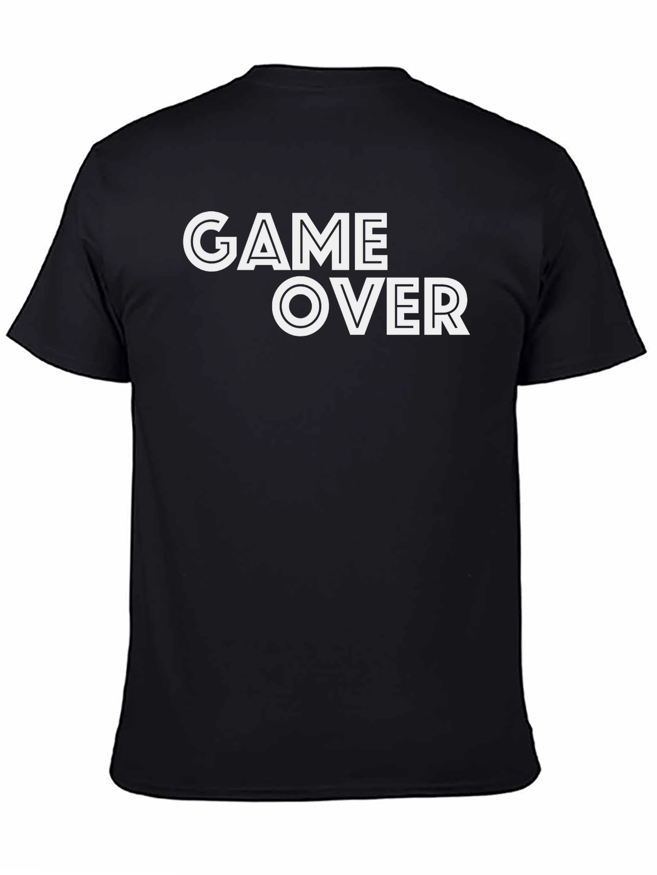 Game Over Black T-Shirt - Bold Graphic Tee