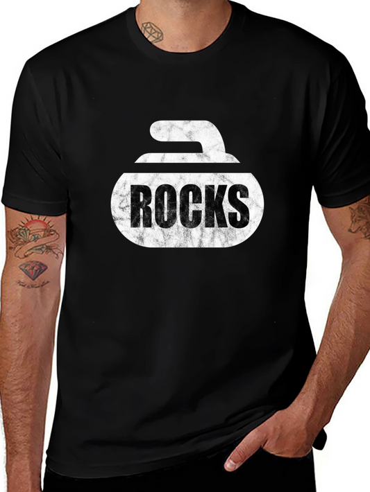 Curling Rocks T-Shirt - Unique Graphic Tee