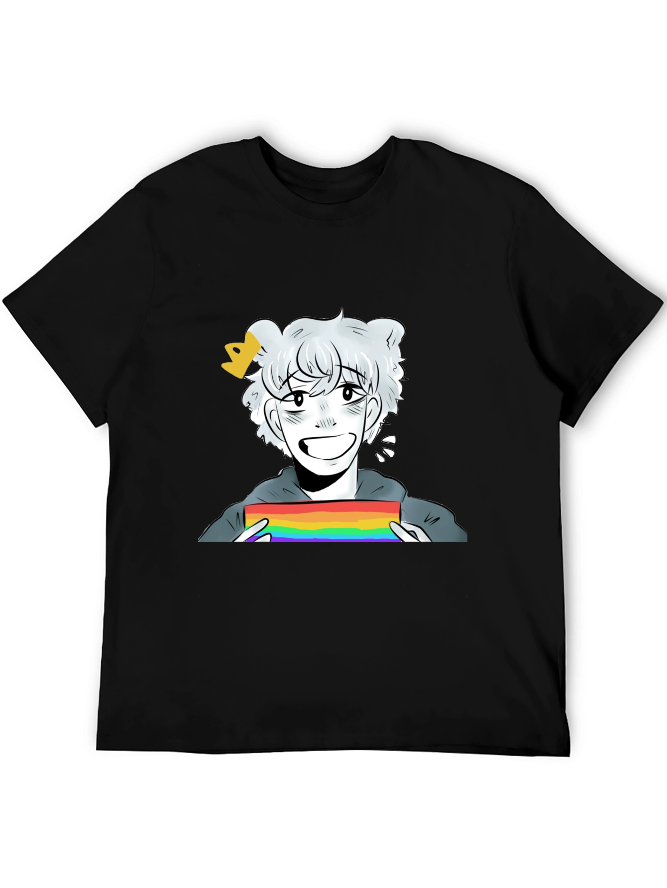 Cartoon Pride T-Shirt - Black Cotton Blend