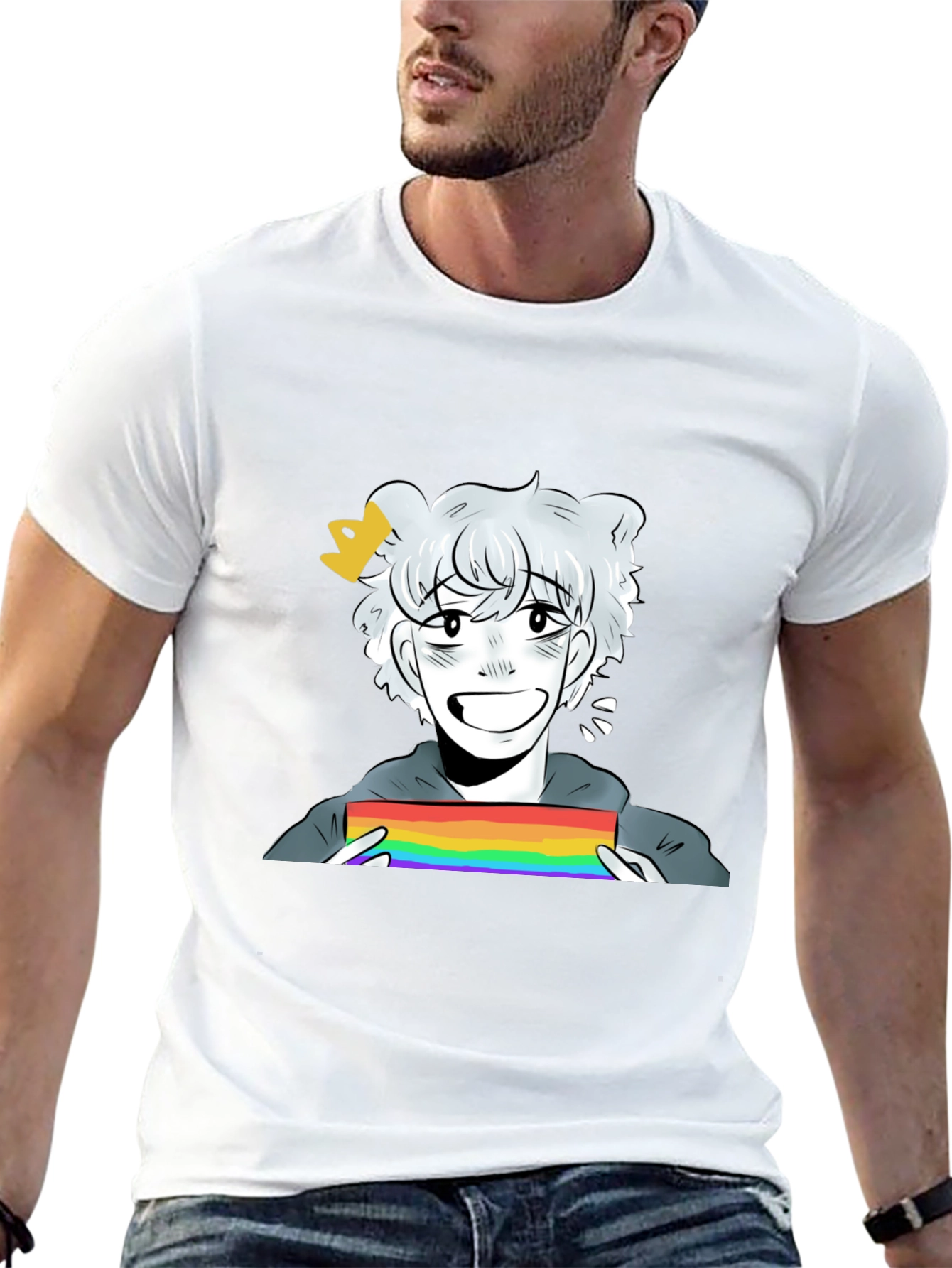 Cartoon Pride T-Shirt - Black Cotton Blend