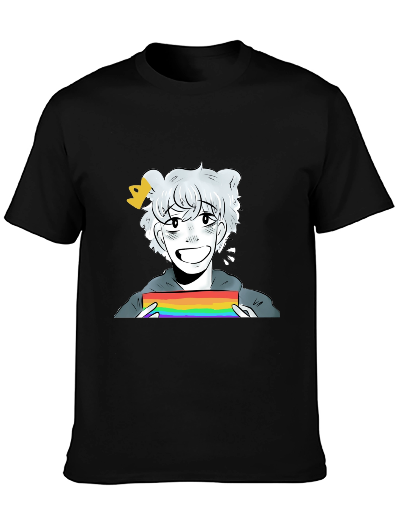 Cartoon Pride T-Shirt - Black Cotton Blend