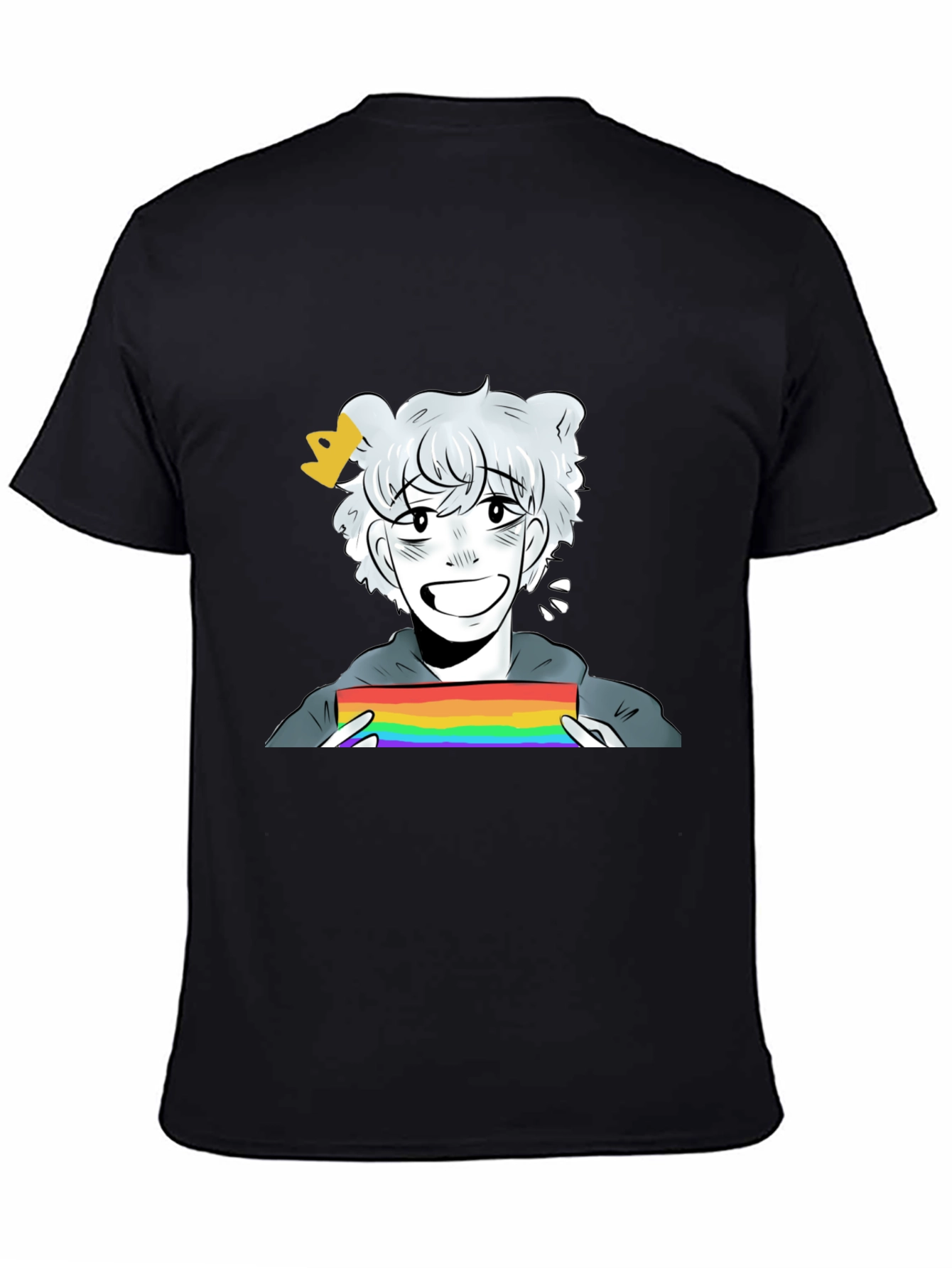 Cartoon Pride T-Shirt - Black Cotton Blend
