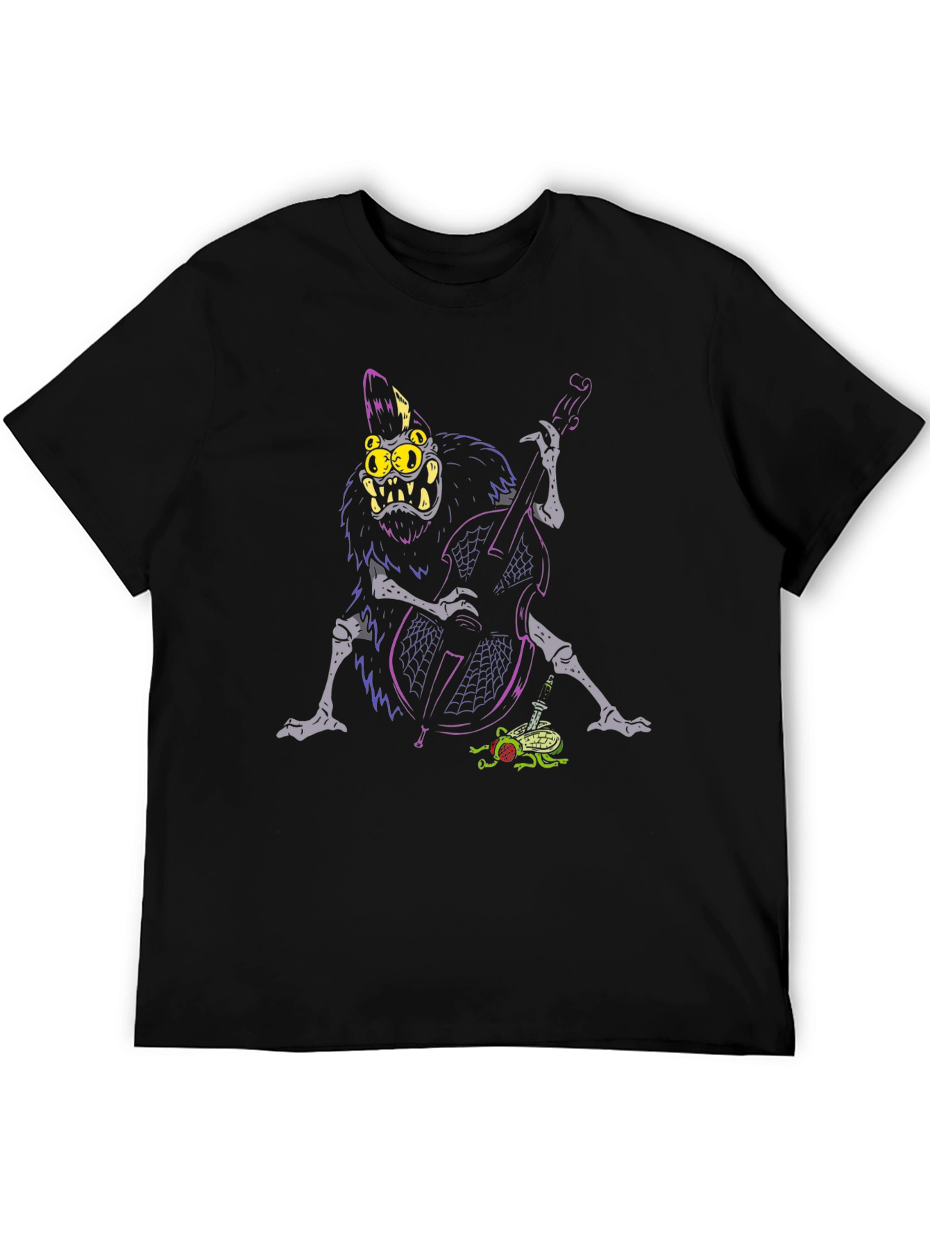 Monster Musician Graphic Tee - Black