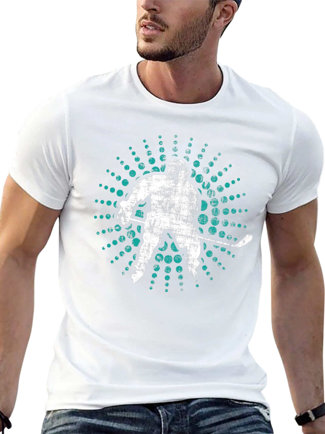 Hockey Player Graphic Tee