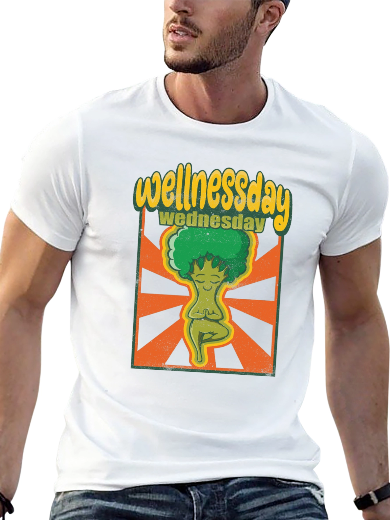 Wellness Wednesday Broccoli Yoga T-Shirt