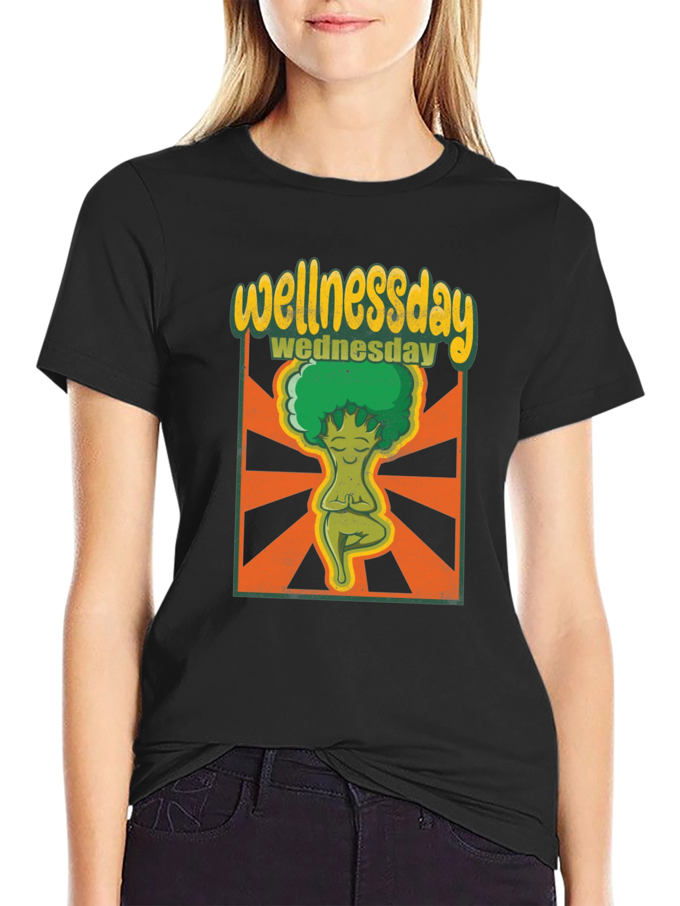 Wellness Wednesday Broccoli Yoga T-Shirt