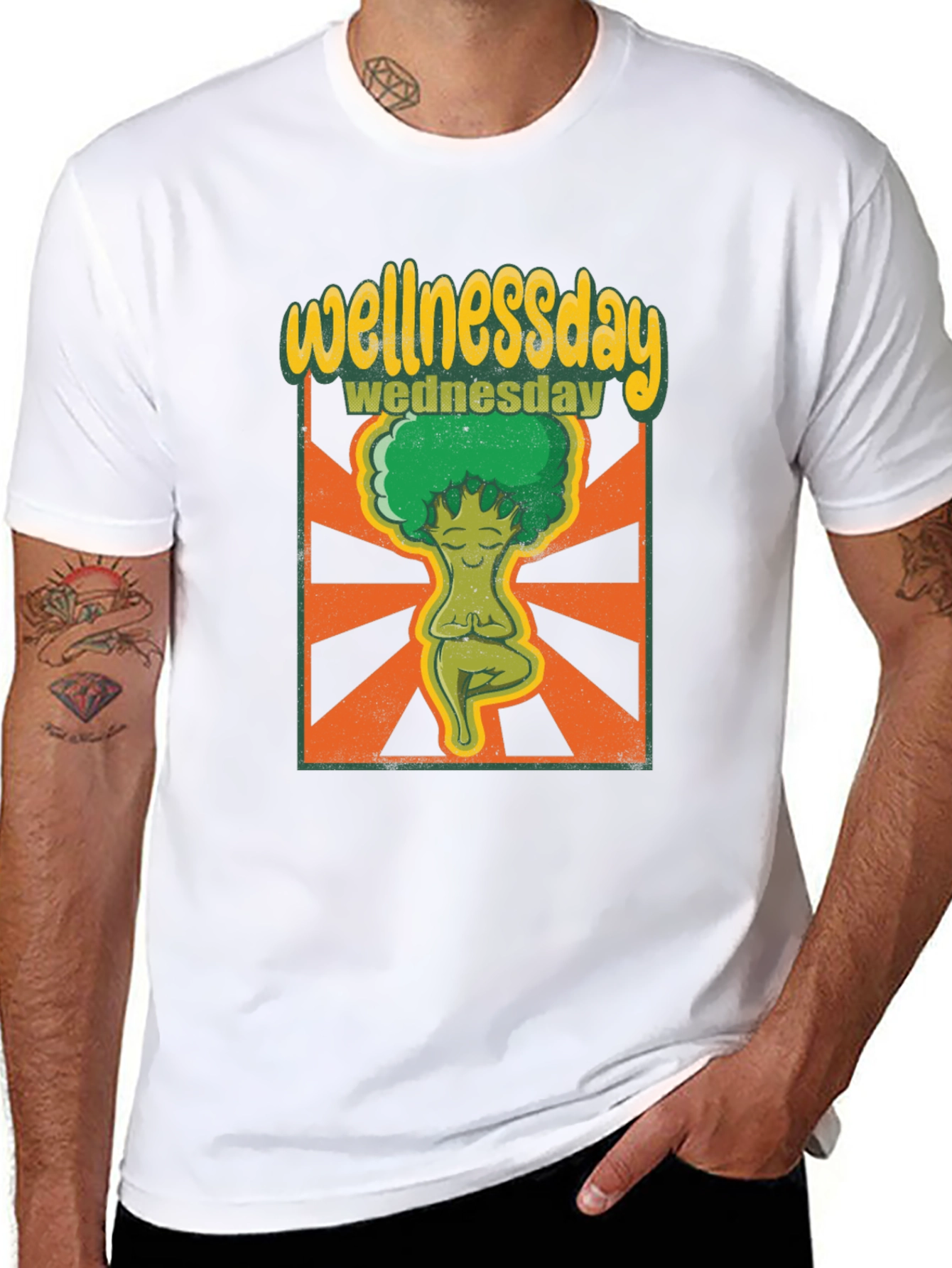 Wellness Wednesday Broccoli Yoga T-Shirt