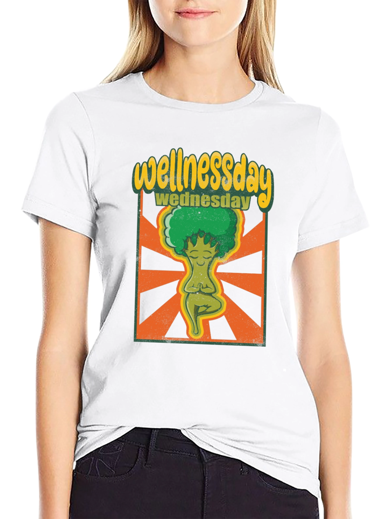 Wellness Wednesday Broccoli Yoga T-Shirt