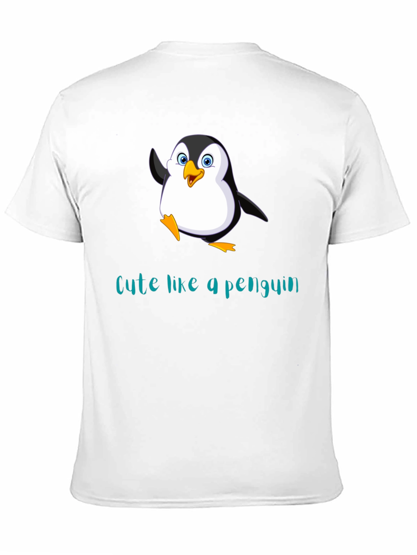 Cute Penguin Graphic T-Shirt - Black