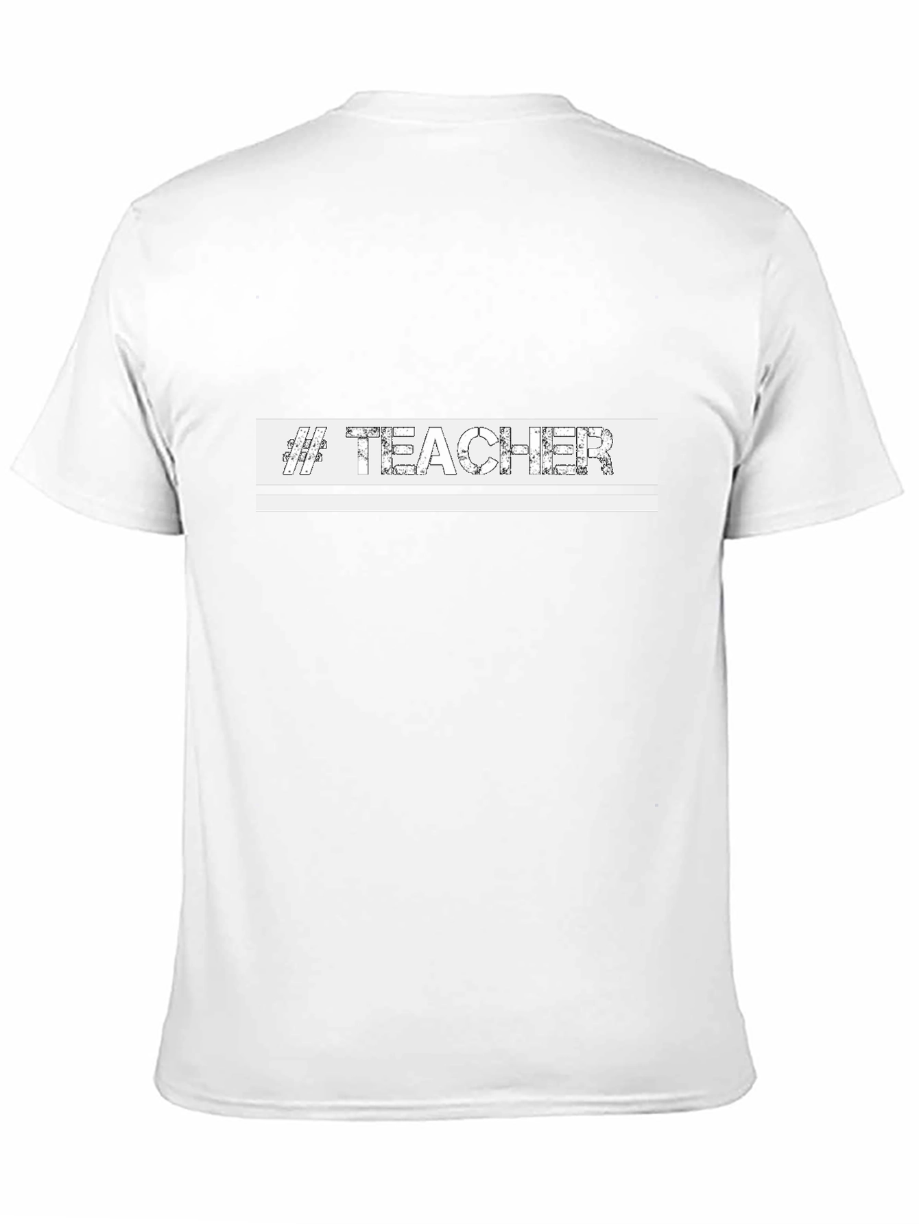 #Teacher Graphic Print Black Crew Neck T-Shirt