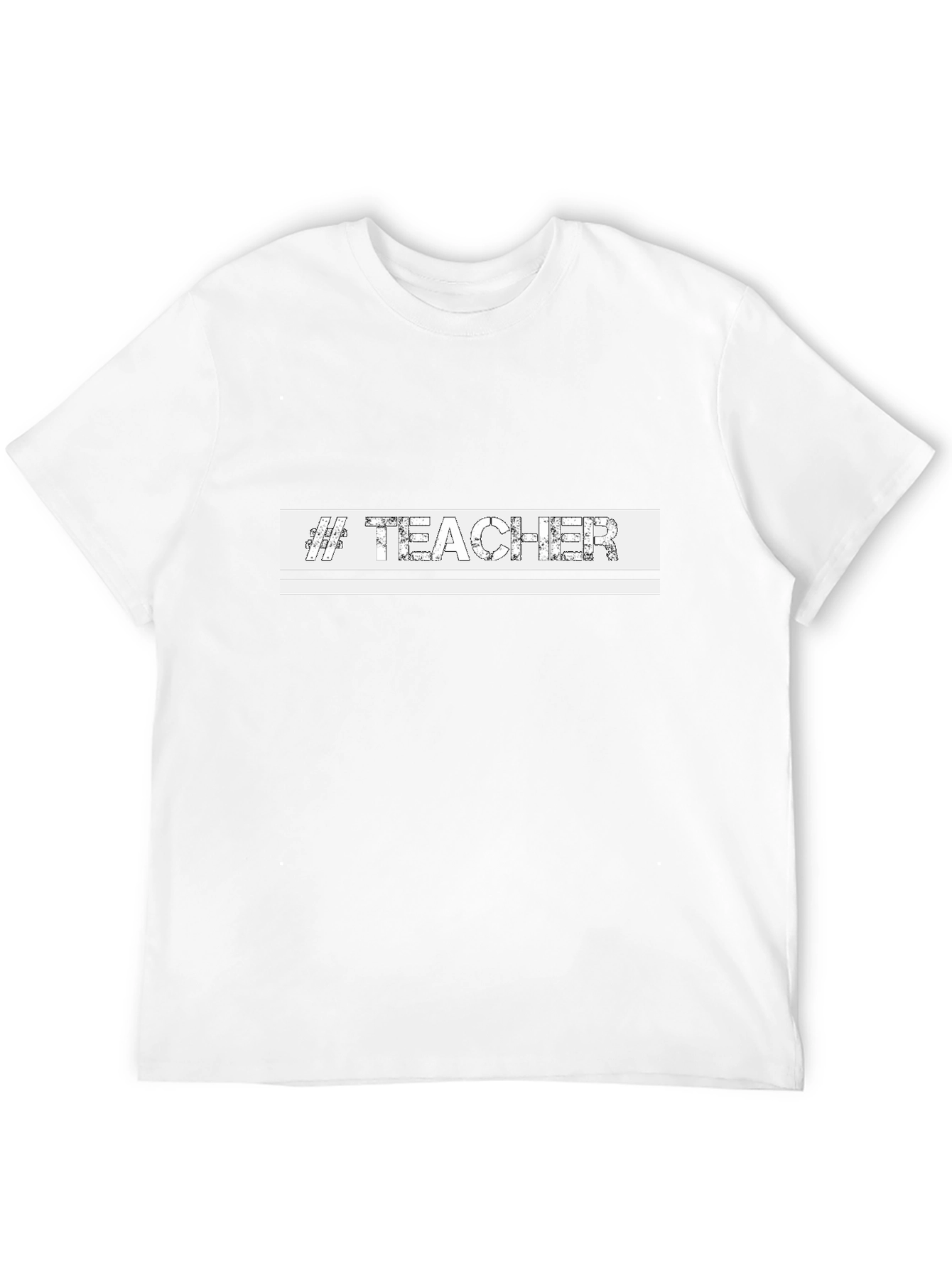 #Teacher Graphic Print Black Crew Neck T-Shirt