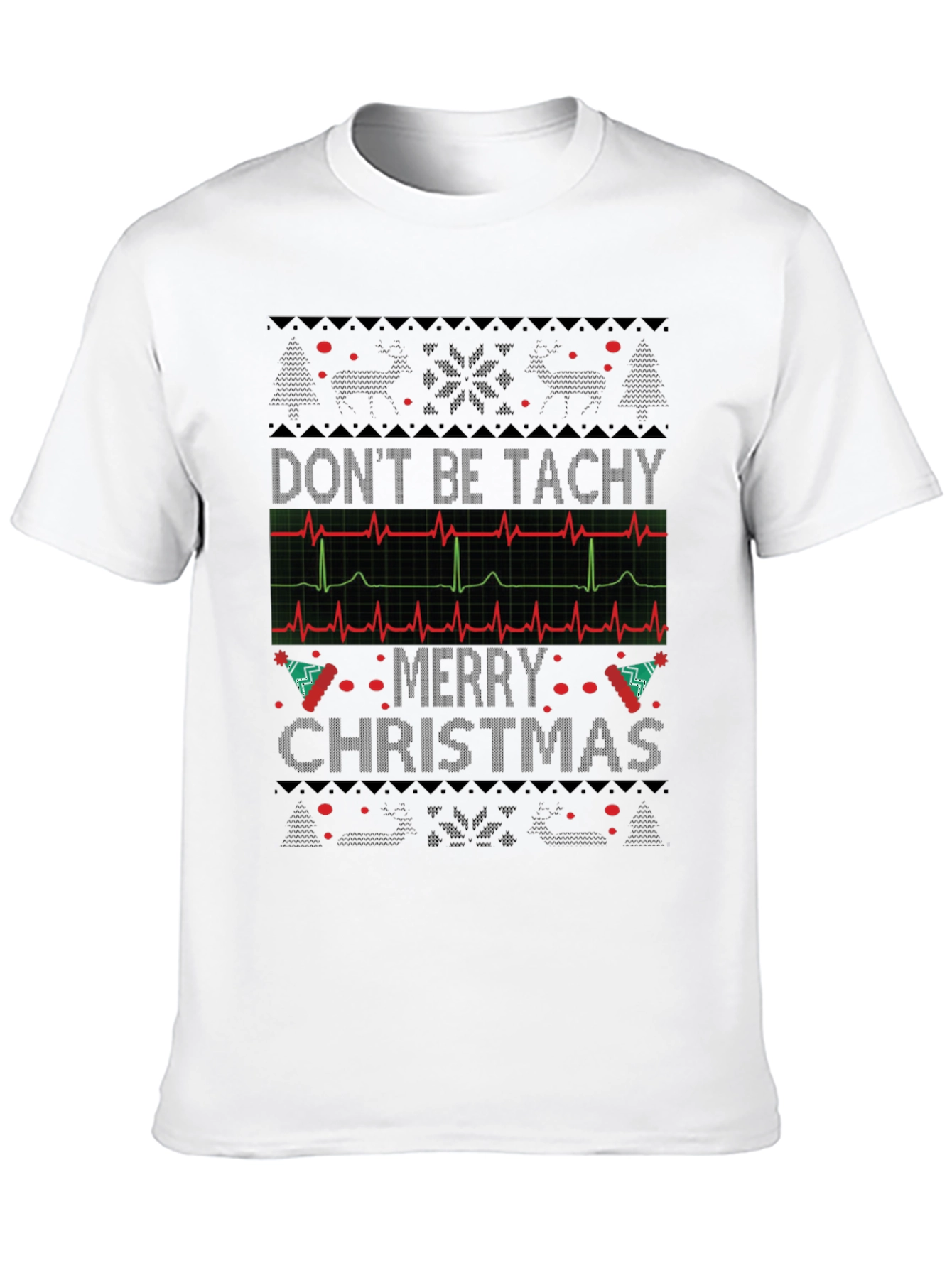 Dont Be Tachy Merry Christmas Black T-Shirt