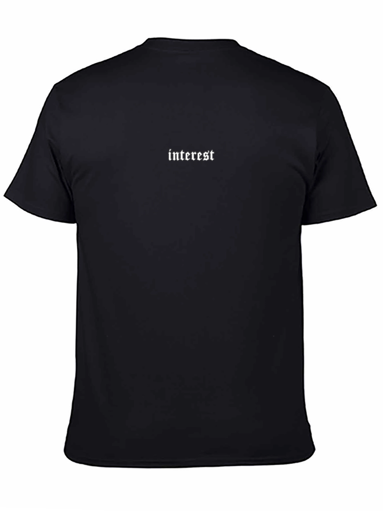 Interest Graphic Print Black T-Shirt