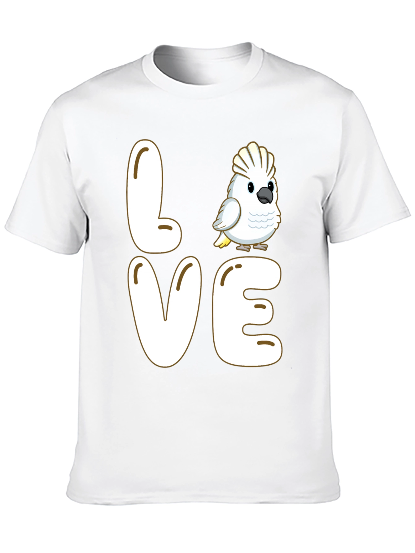 Love Cockatoo Parrot Graphic T-Shirt