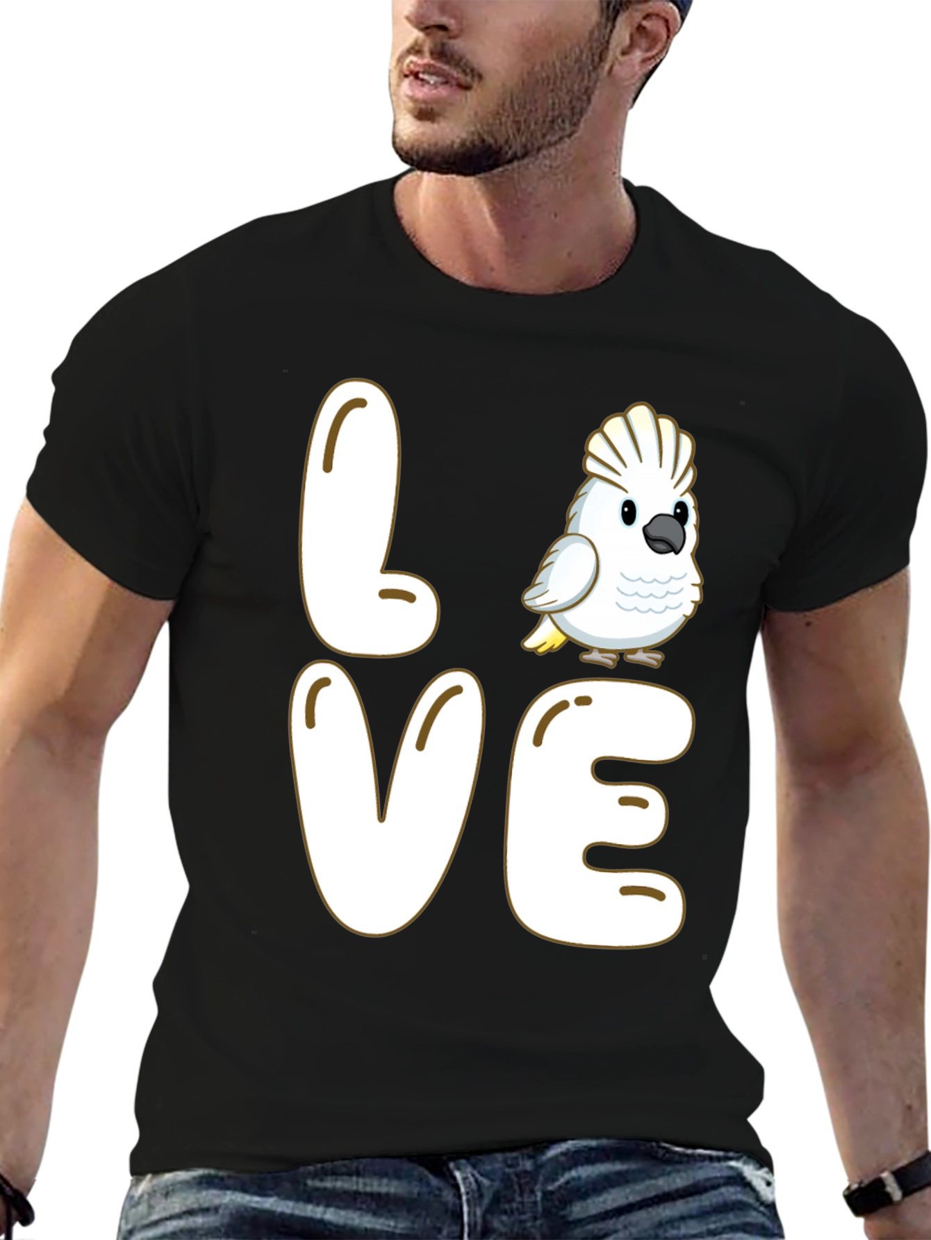 Love Cockatoo Parrot Graphic T-Shirt