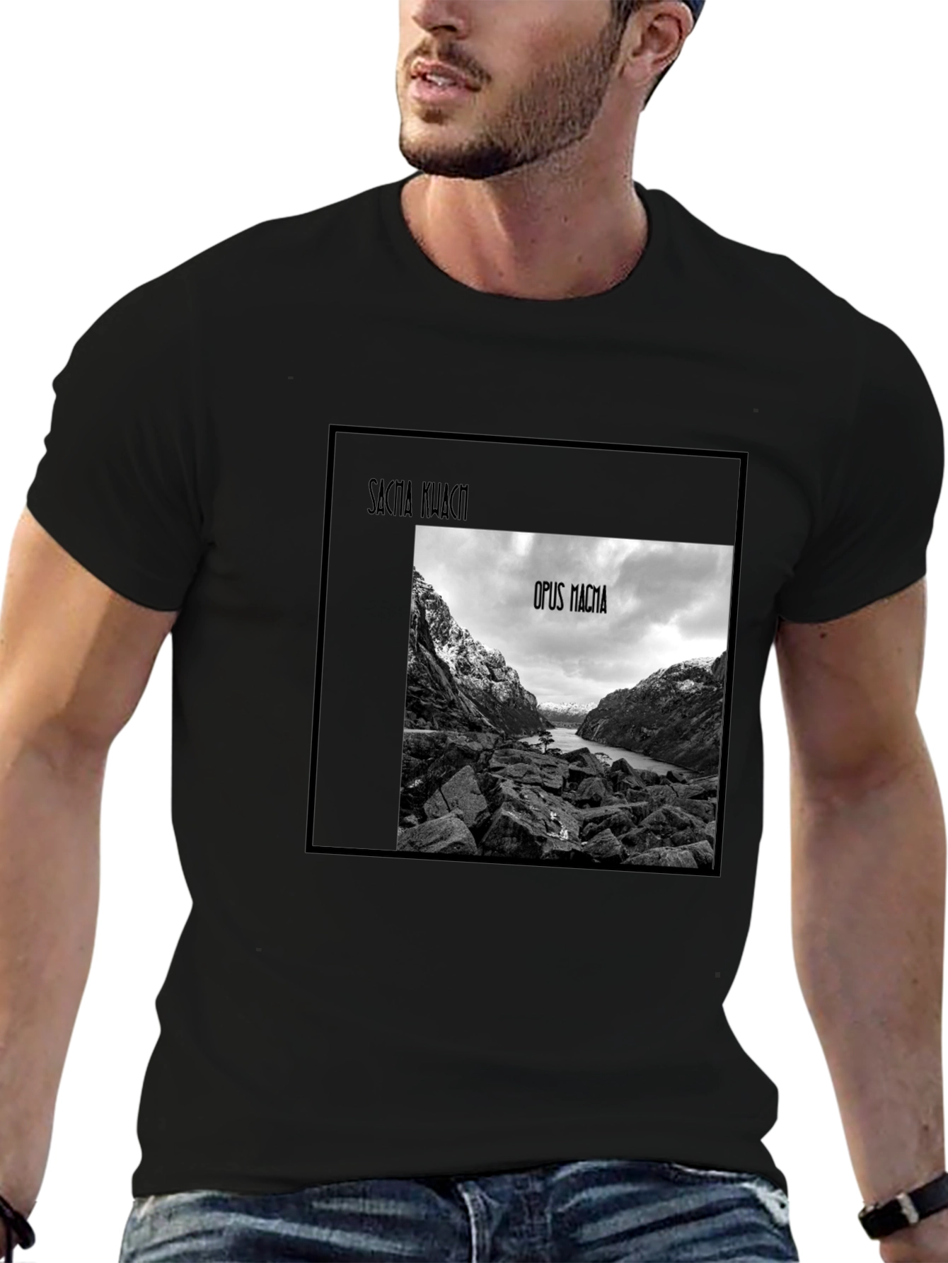 Opus Magma Black Graphic Tee
