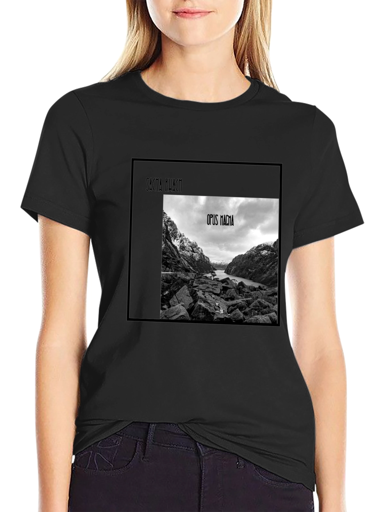 Opus Magma Black Graphic Tee