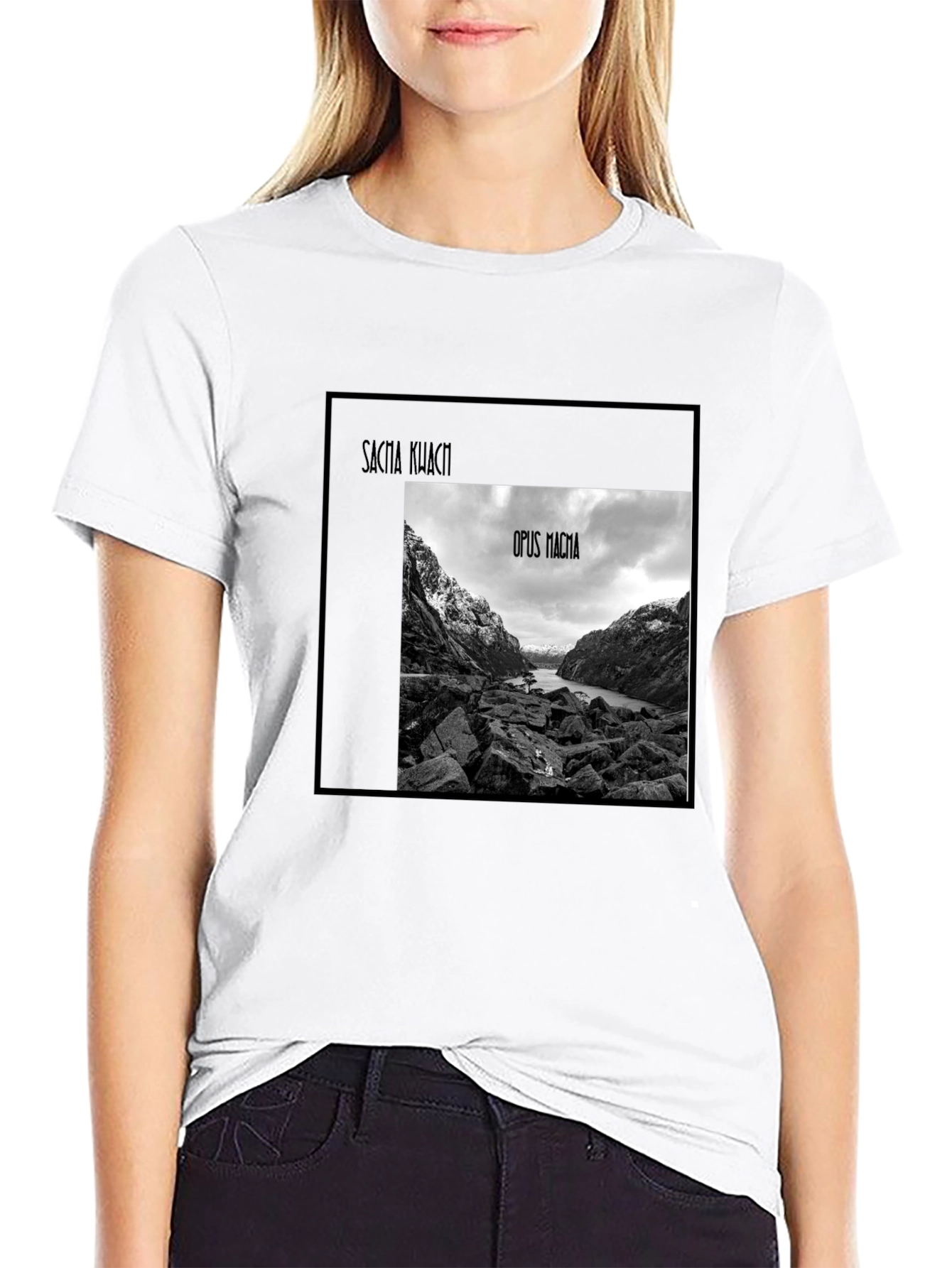 Opus Magma Black Graphic Tee