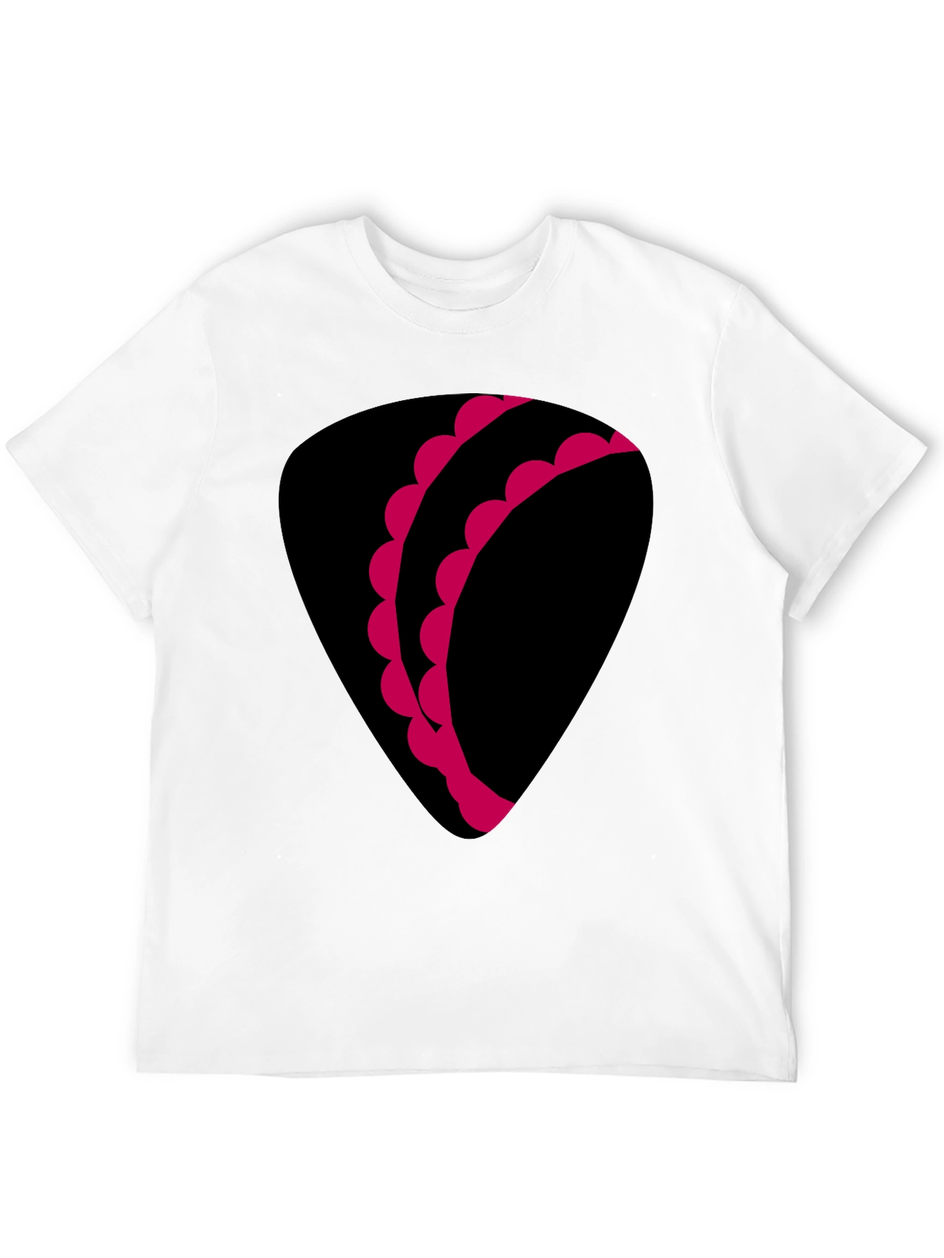 Unique Graphic Tee - Black with Pink Design