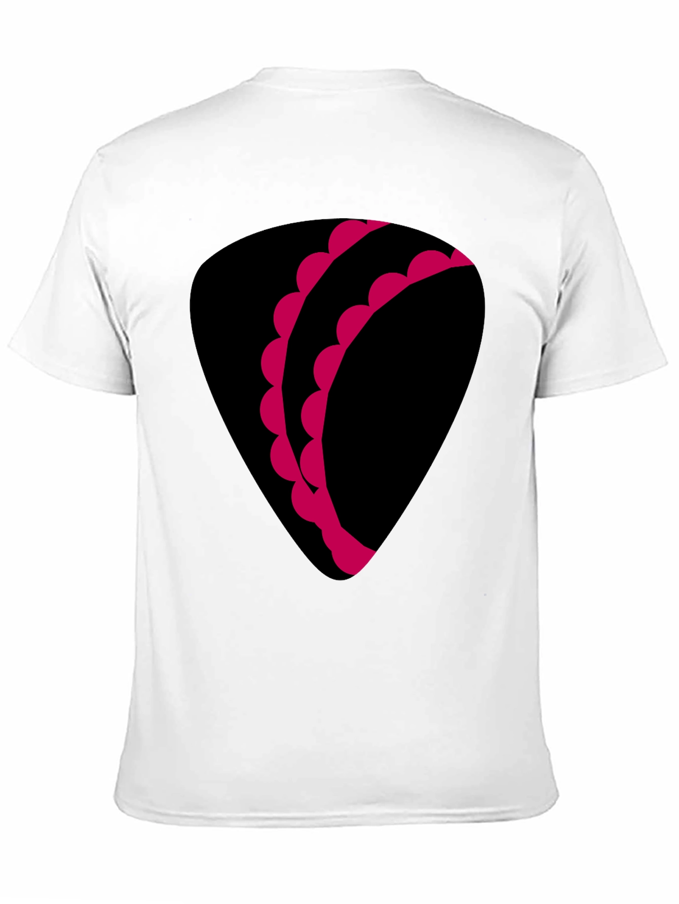 Unique Graphic Tee - Black with Pink Design