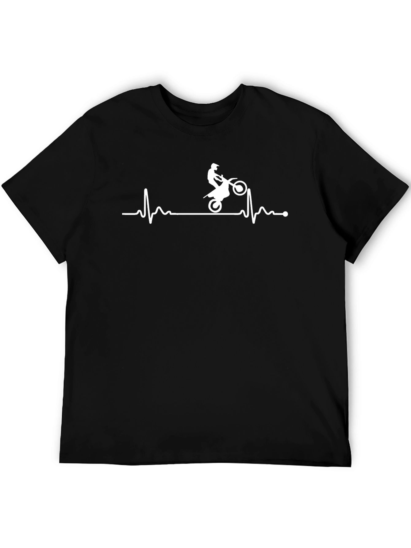Motorcross Heartbeat Graphic Tee - Black
