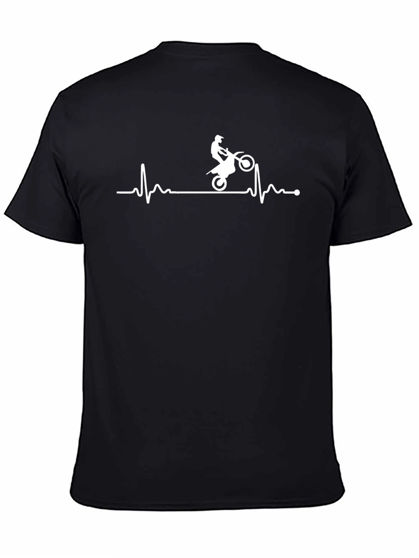 Motorcross Heartbeat Graphic Tee - Black
