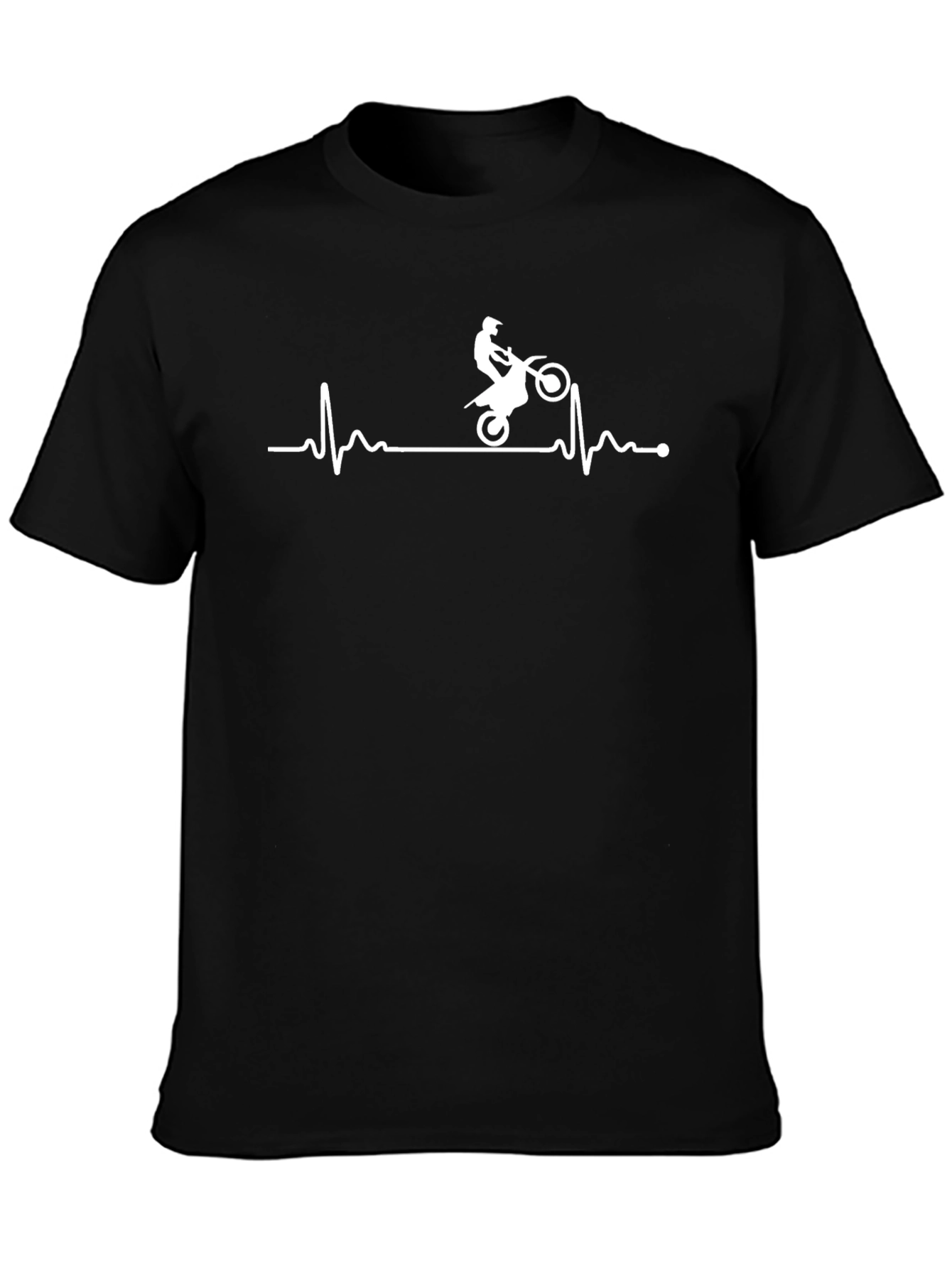 Motorcross Heartbeat Graphic Tee - Black
