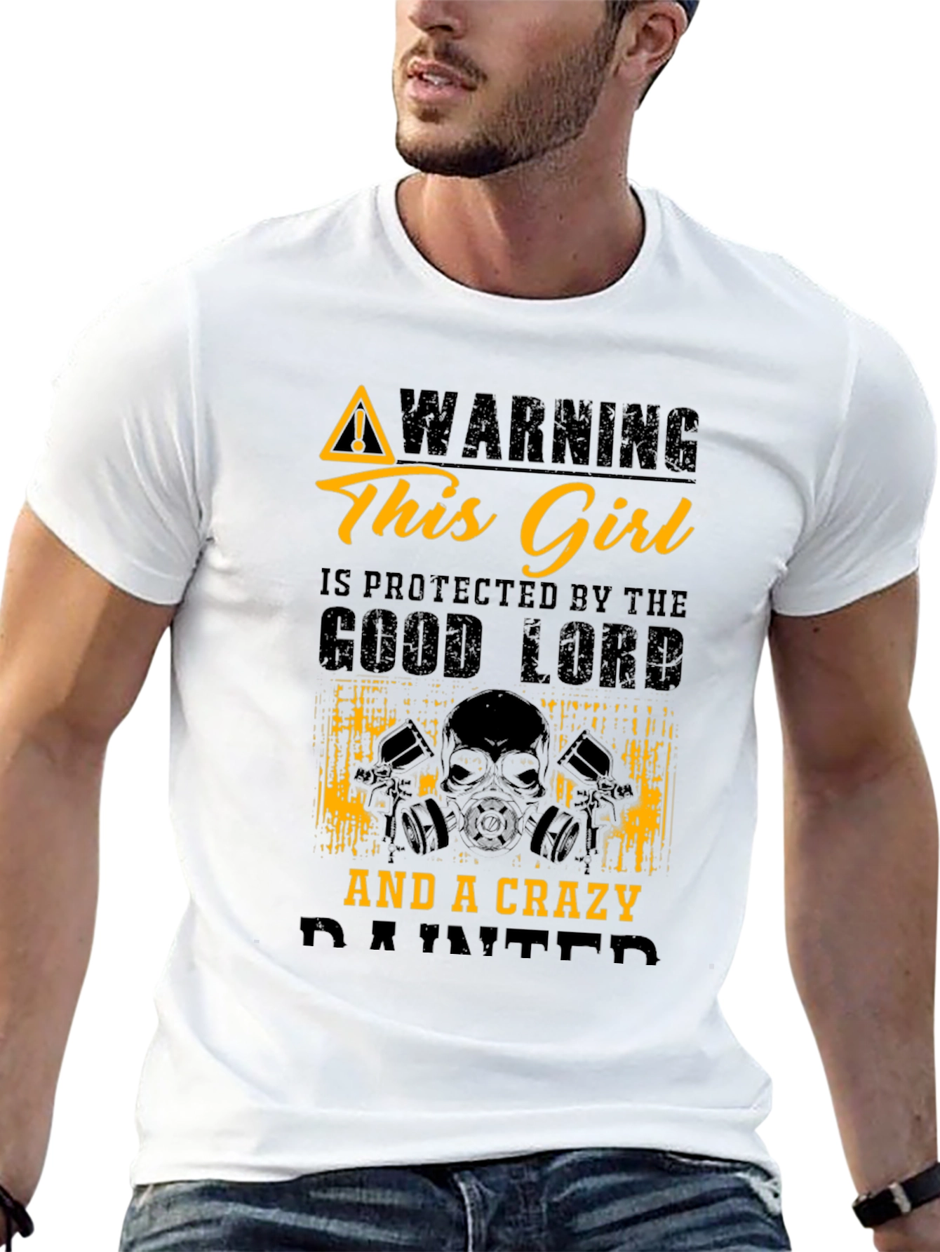 Crazy Painter Protected Graphic T-Shirt