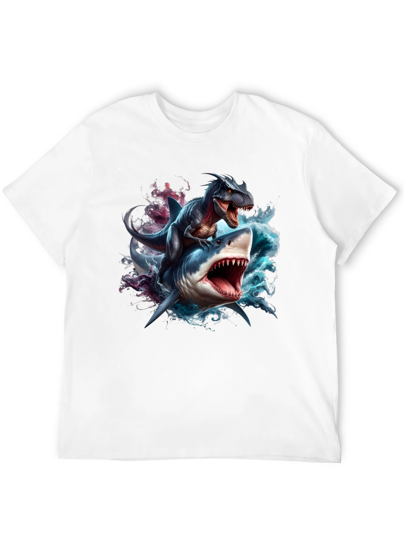 Dino Shark Rider Graphic Tee