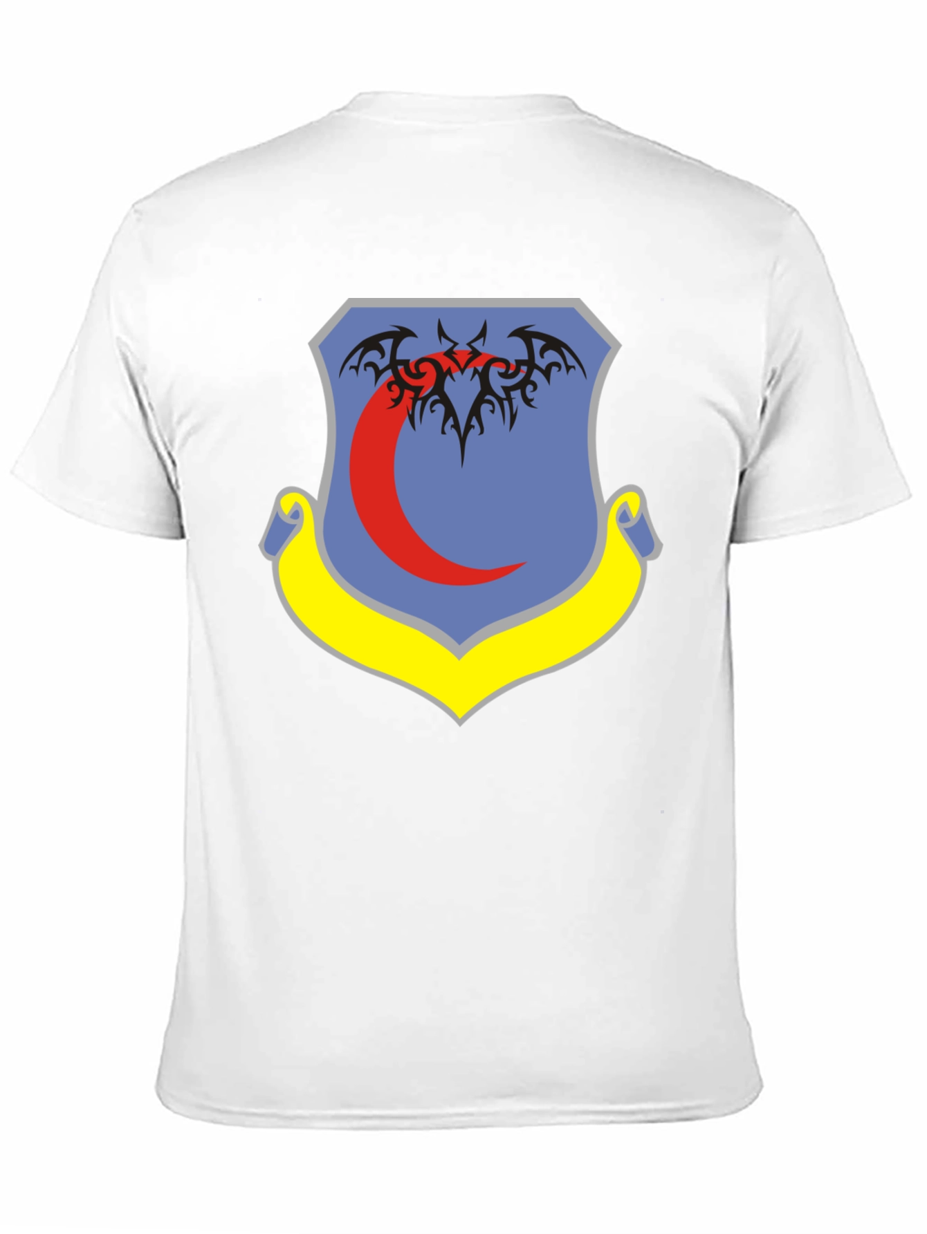 Black T-Shirt with Emblem Design