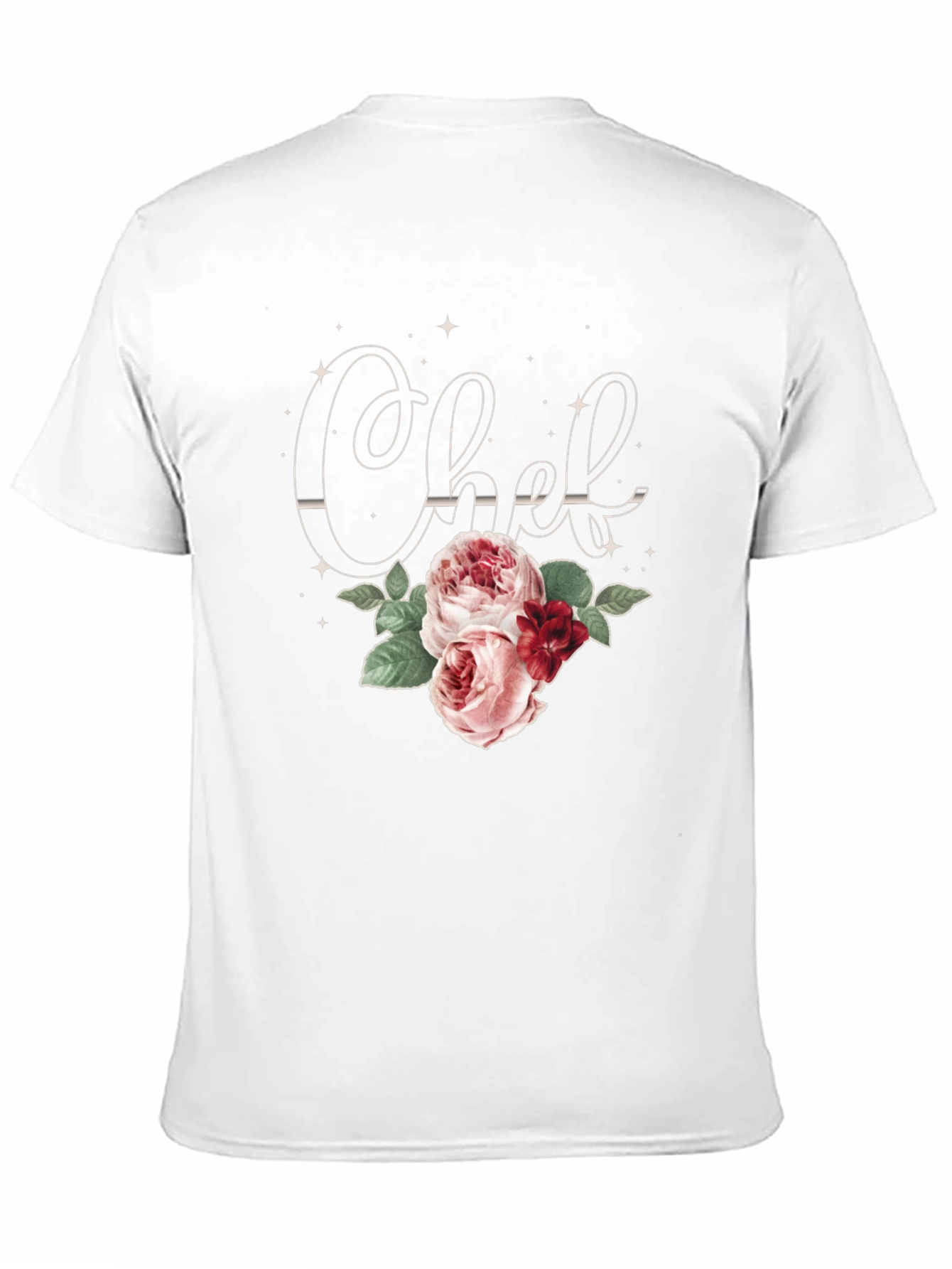 Floral Chef T-Shirt - Stylish Cooking Apparel