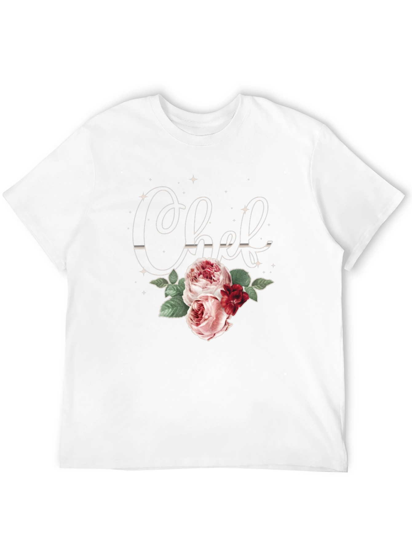 Floral Chef T-Shirt - Stylish Cooking Apparel