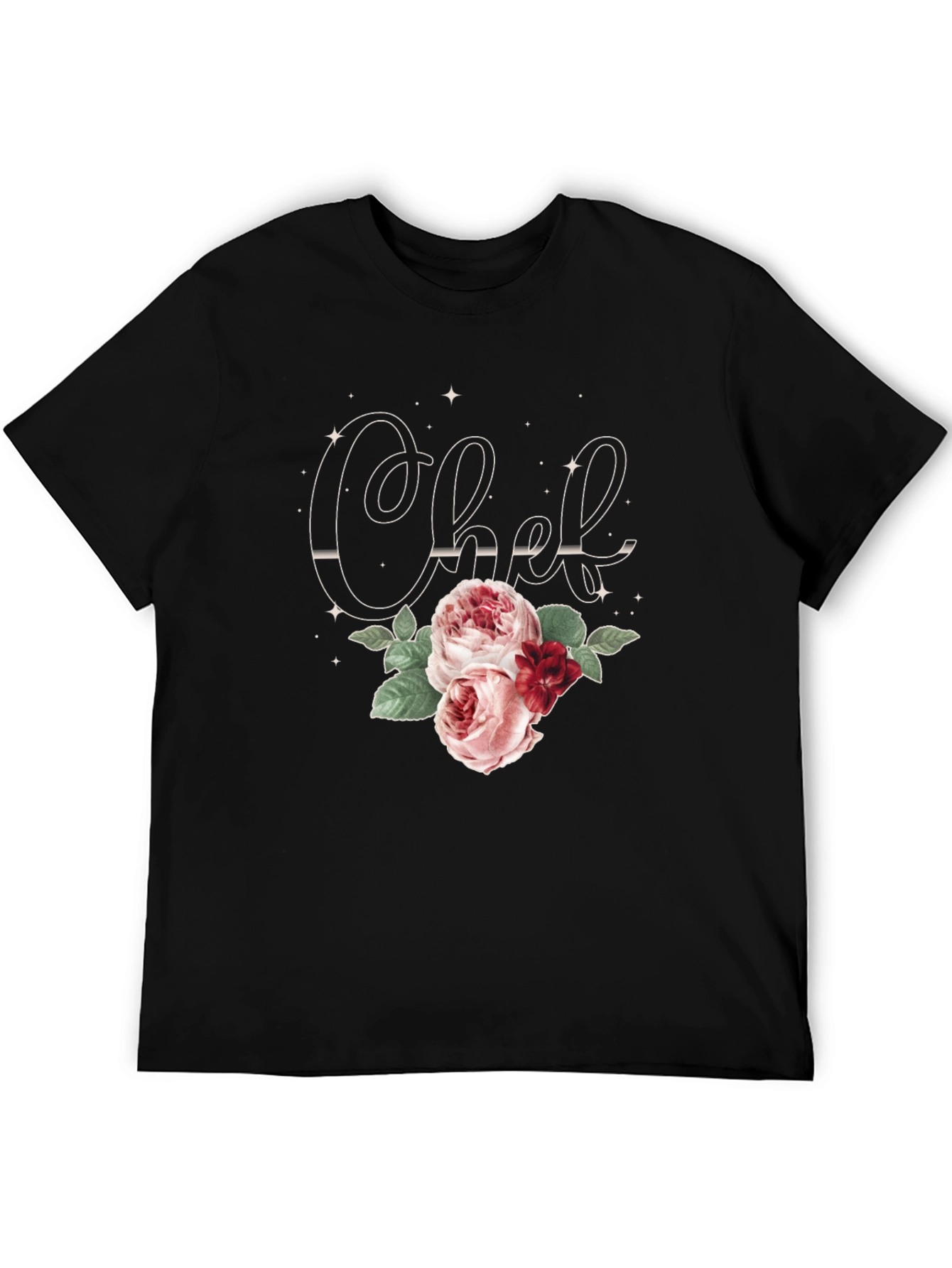 Floral Chef T-Shirt - Stylish Cooking Apparel