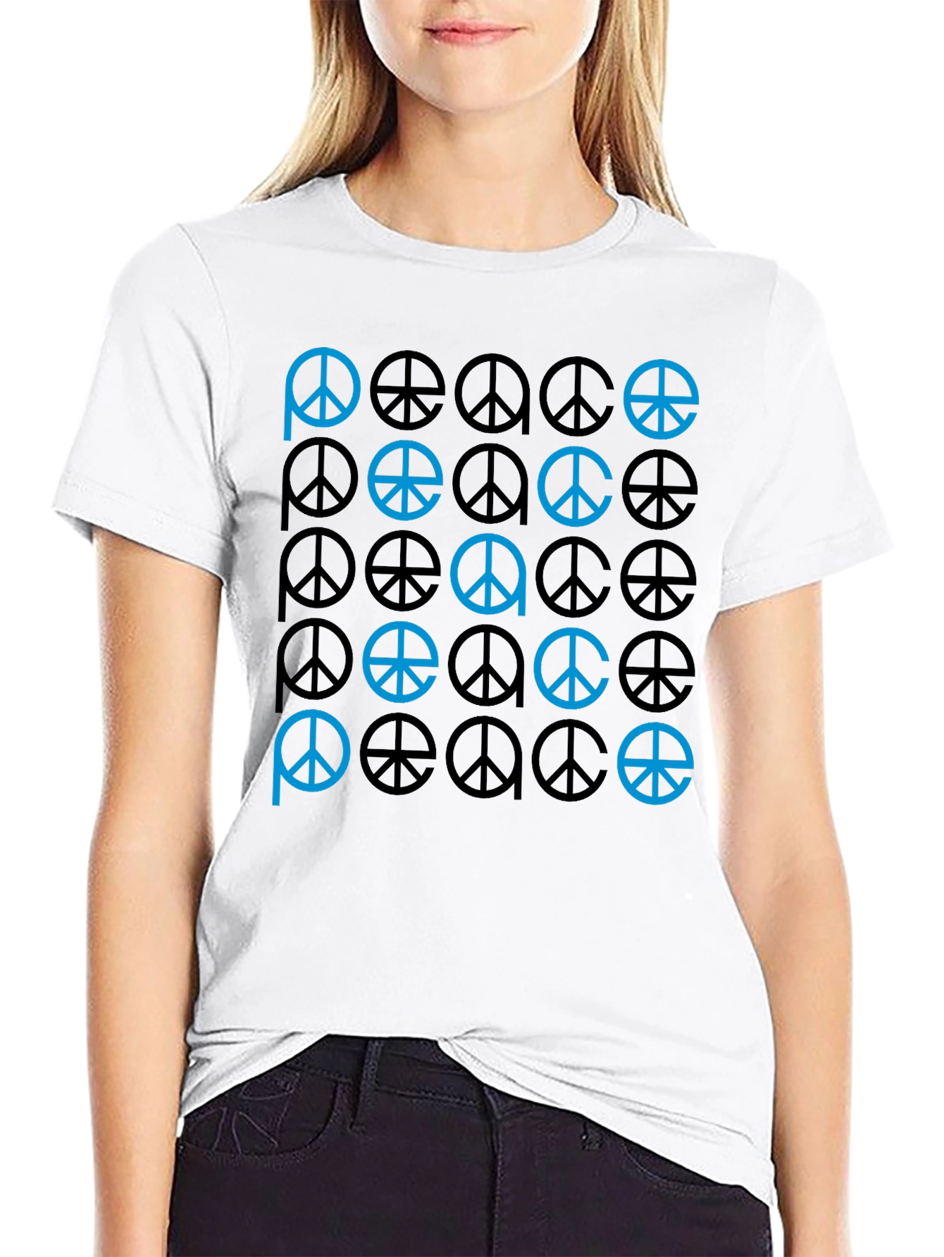 Peace Symbol T-Shirt - Geometric Graphic Tee