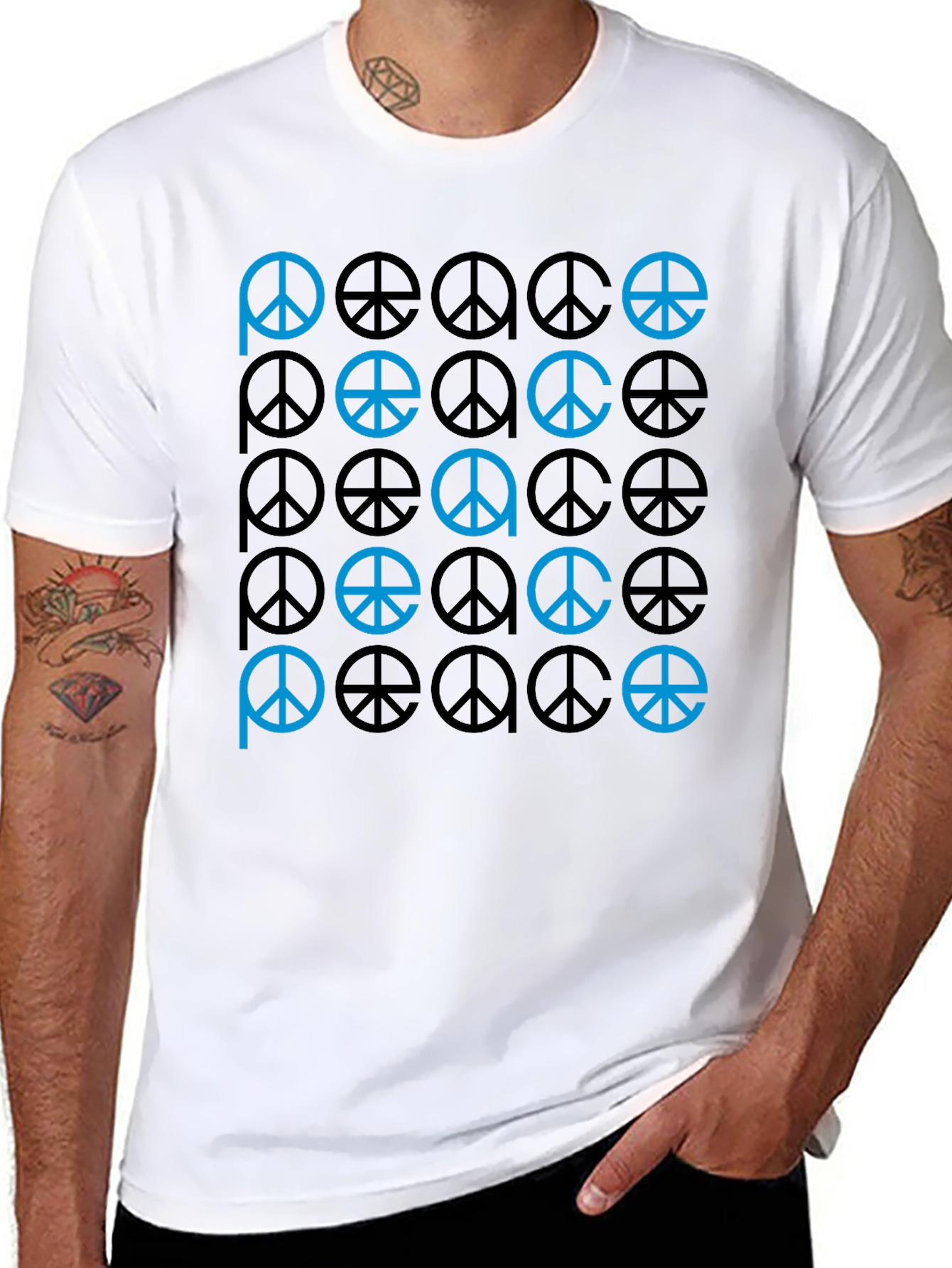 Peace Symbol T-Shirt - Geometric Graphic Tee