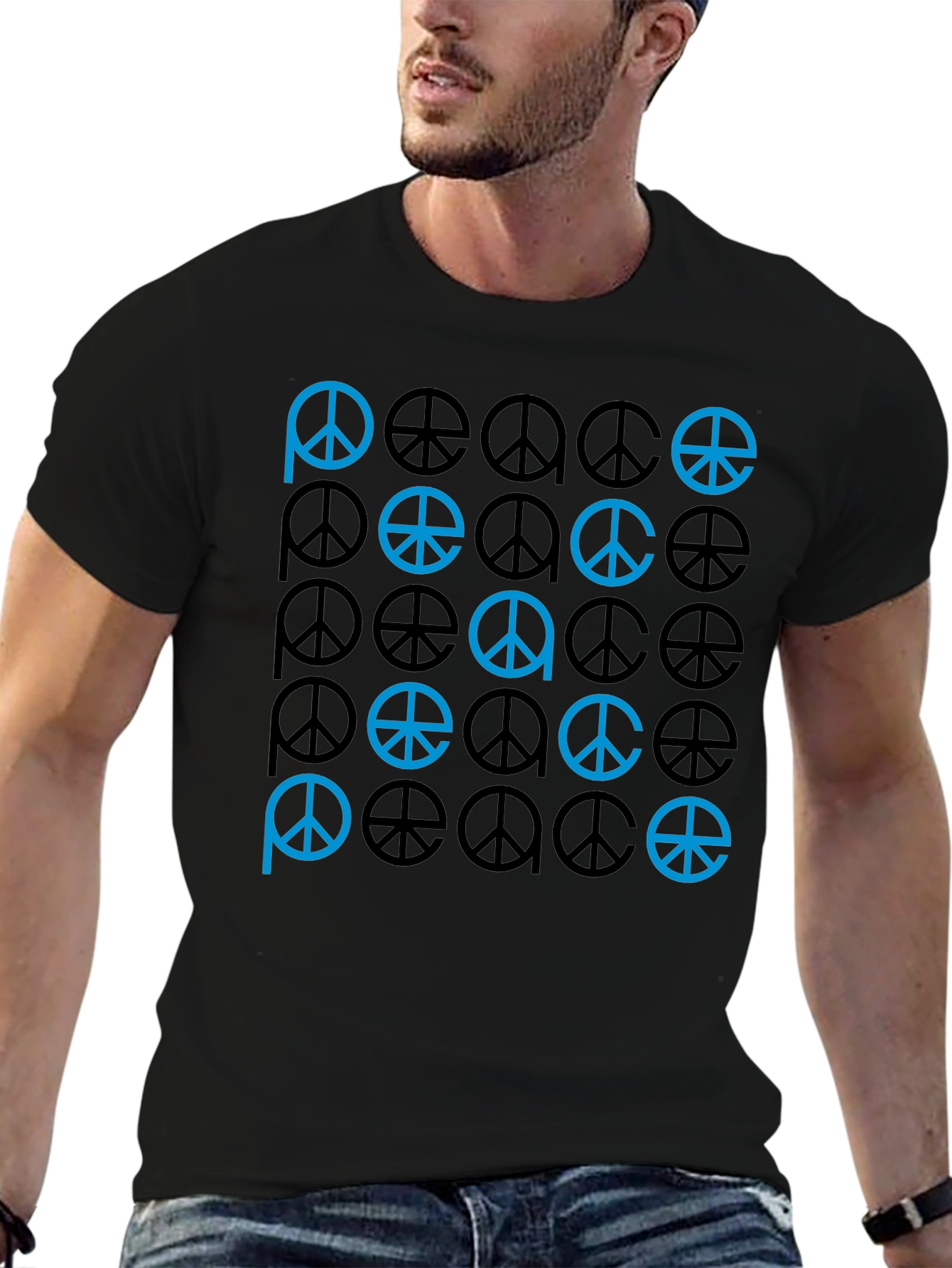 Peace Symbol T-Shirt - Geometric Graphic Tee