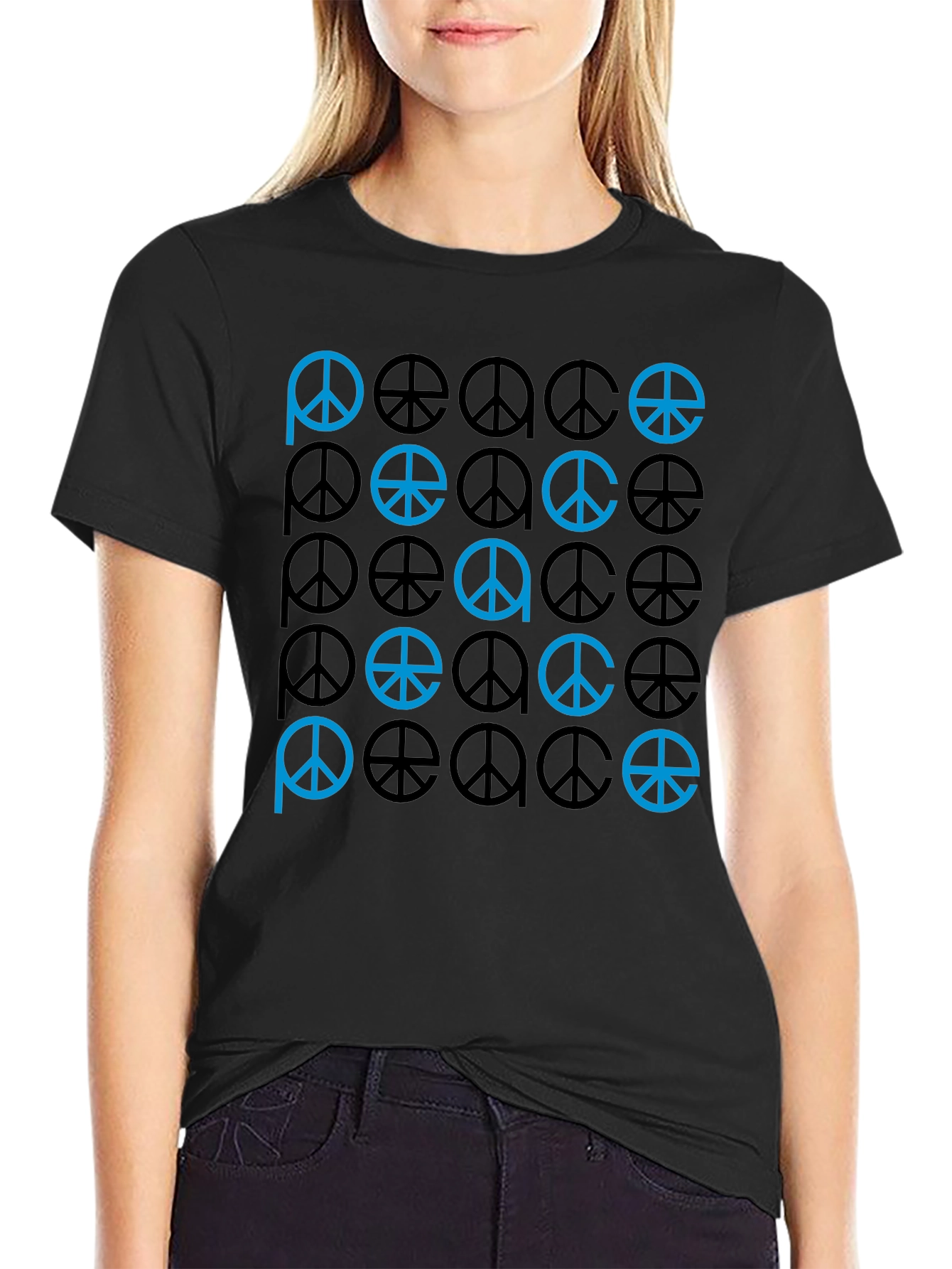 Peace Symbol T-Shirt - Geometric Graphic Tee