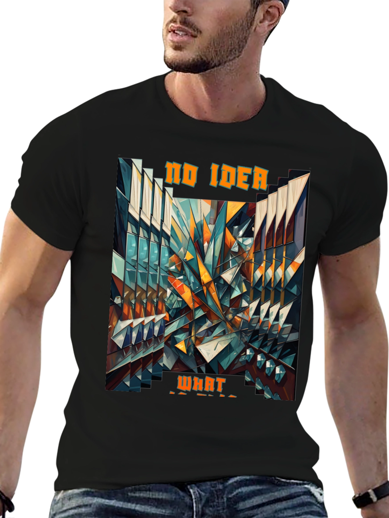 Abstract Geometric No Idea What Graphic Tee