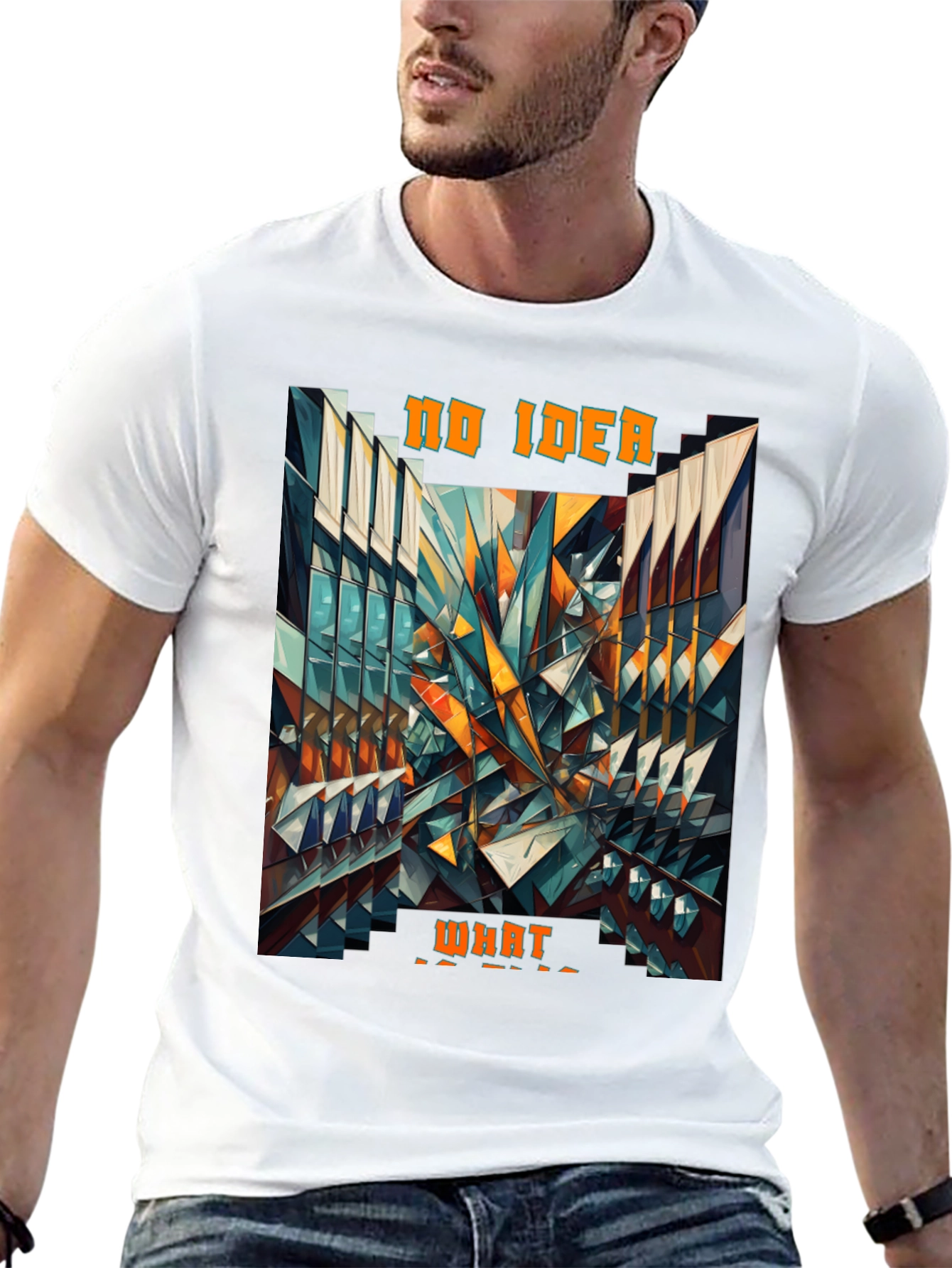 Abstract Geometric No Idea What Graphic Tee