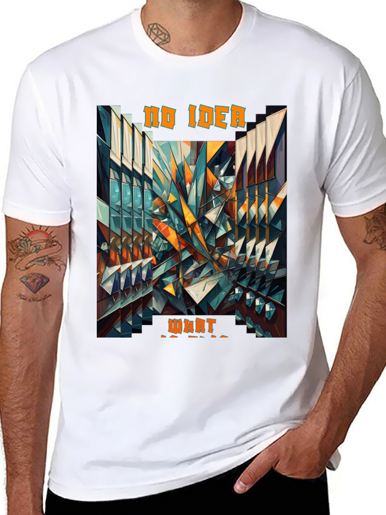 Abstract Geometric No Idea What Graphic Tee