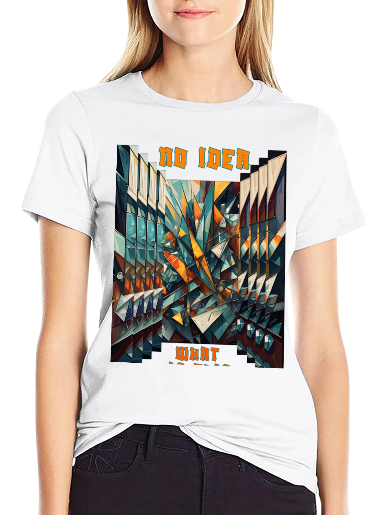 Abstract Geometric No Idea What Graphic Tee