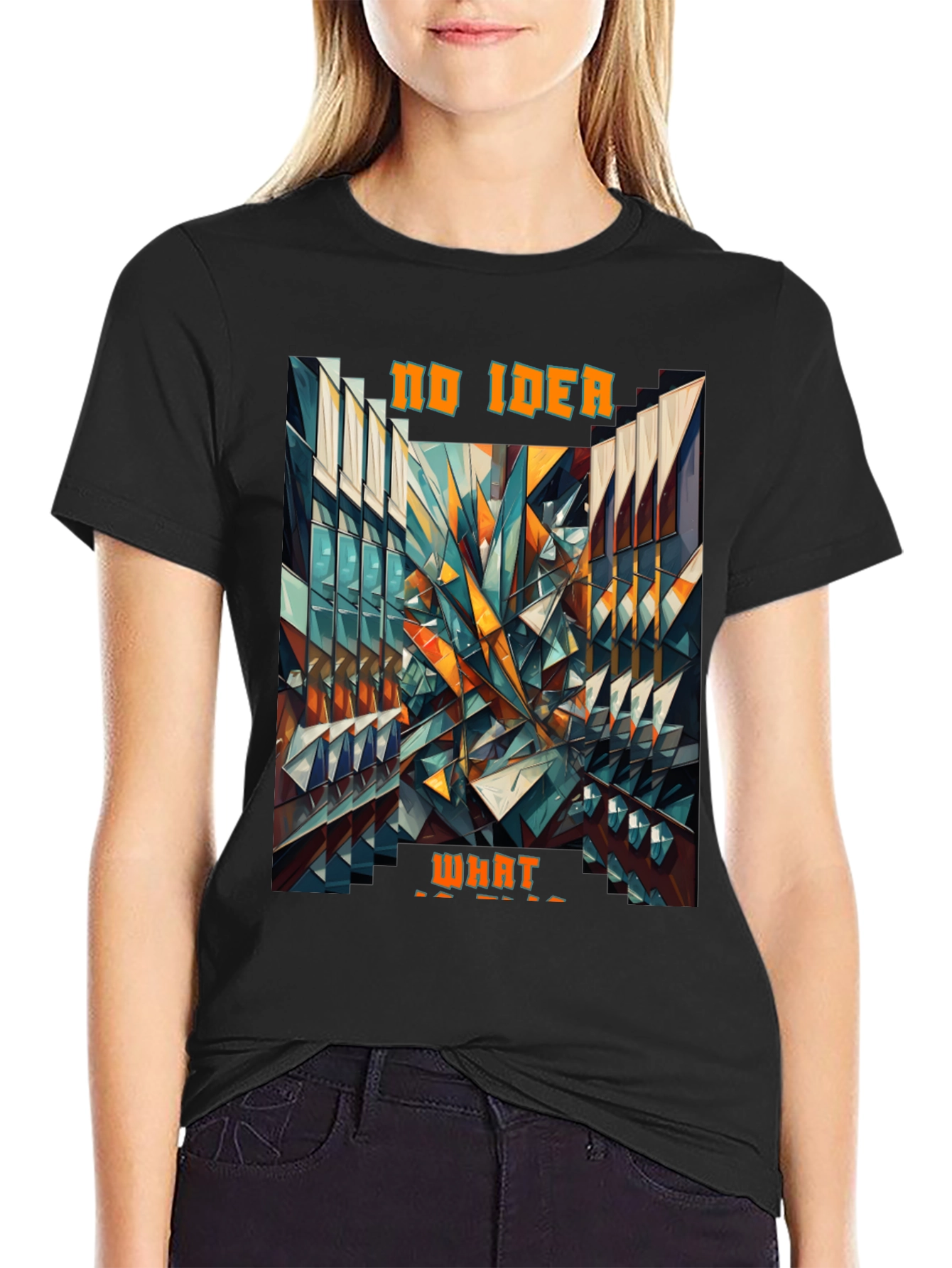Abstract Geometric No Idea What Graphic Tee