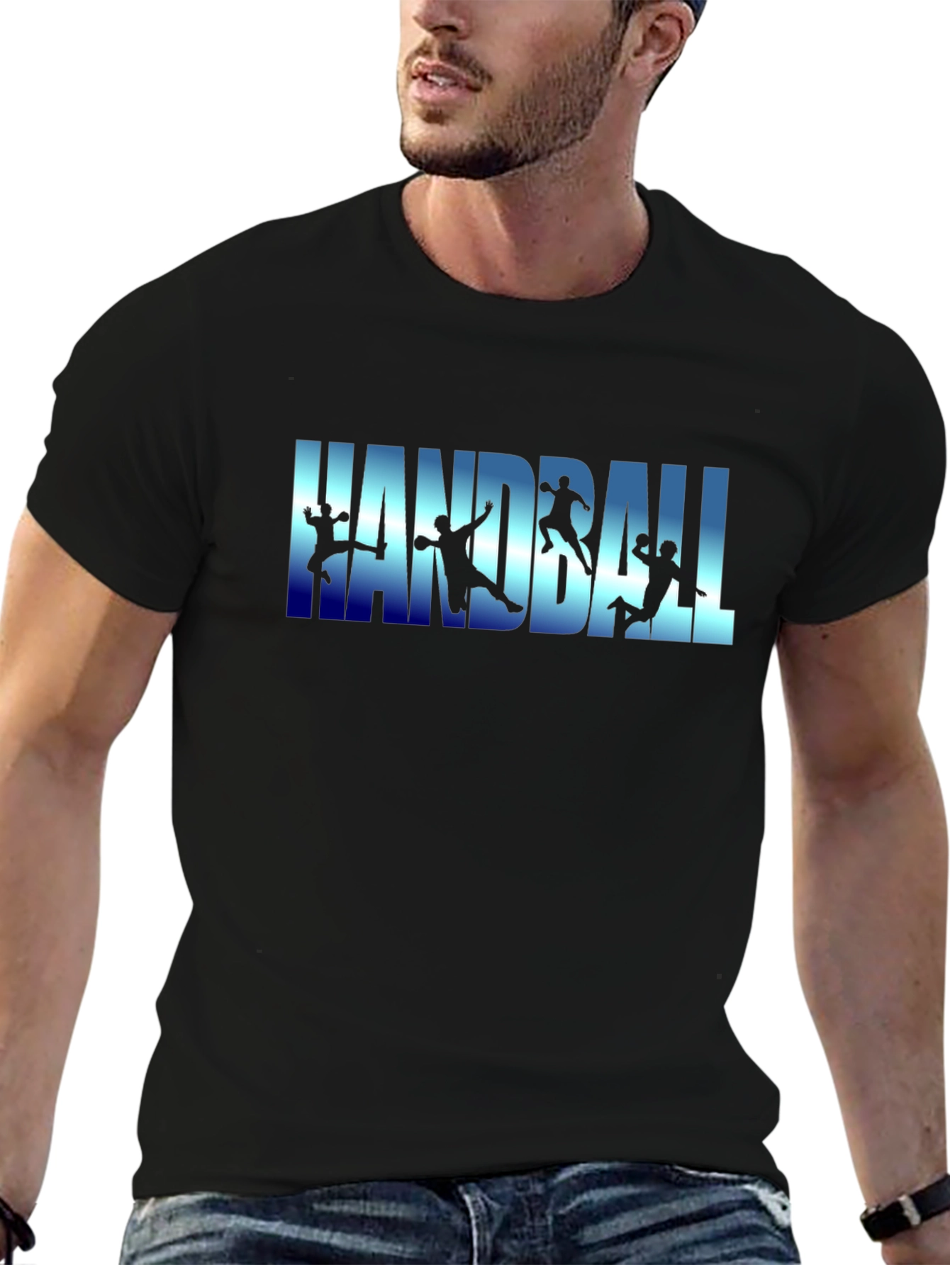 Handball Silhouette Graphic T-Shirt