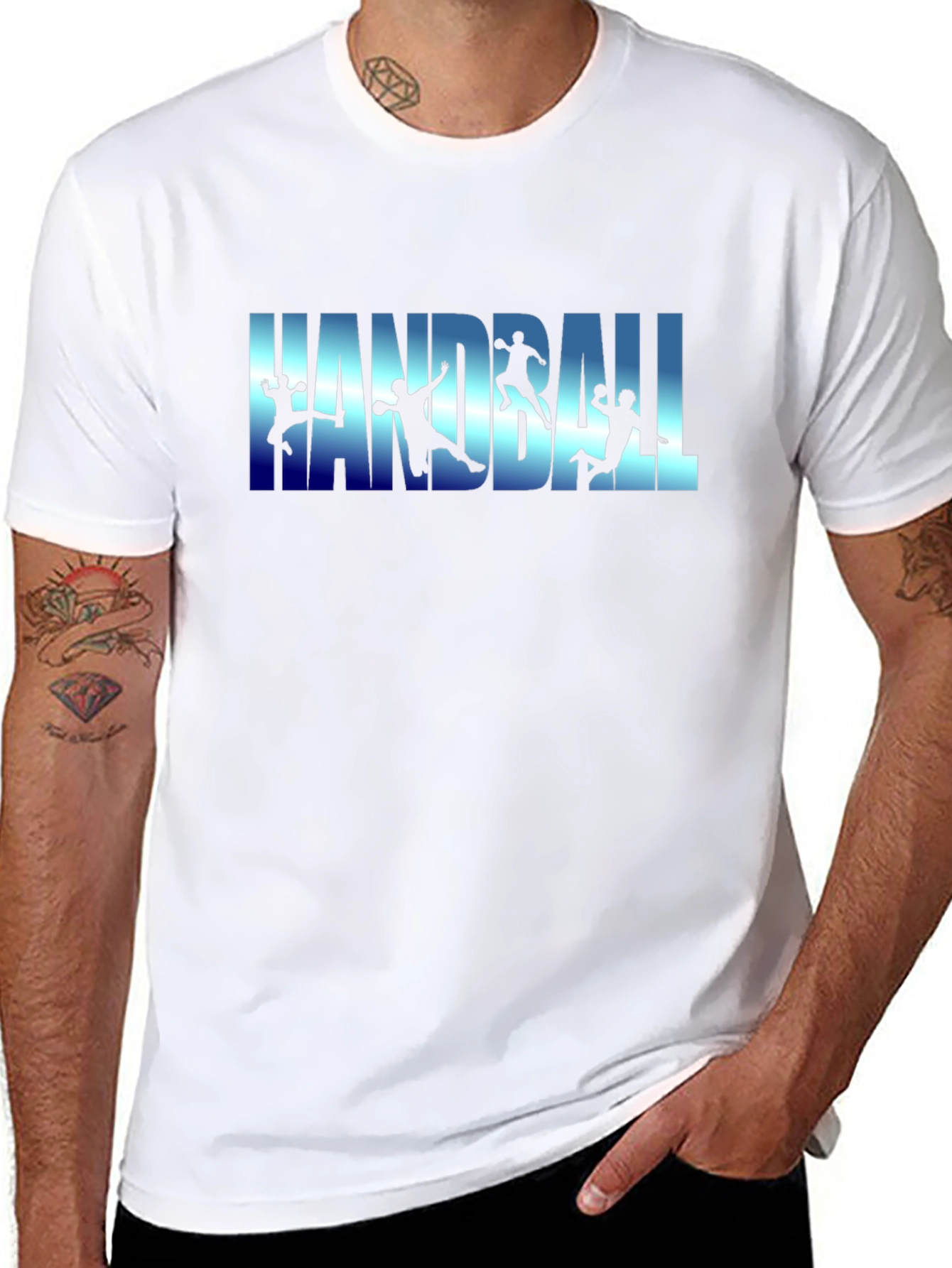 Handball Silhouette Graphic T-Shirt