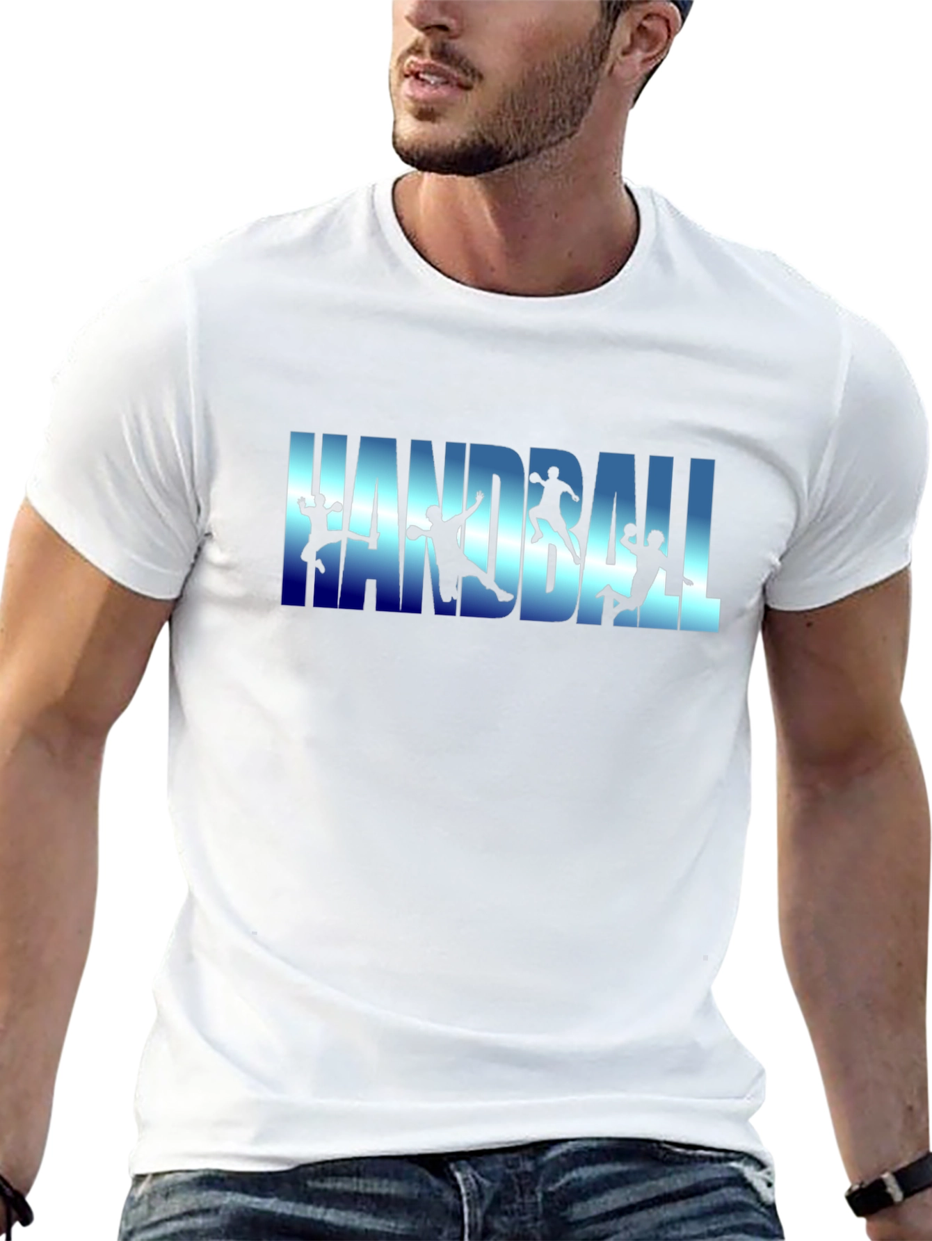 Handball Silhouette Graphic T-Shirt