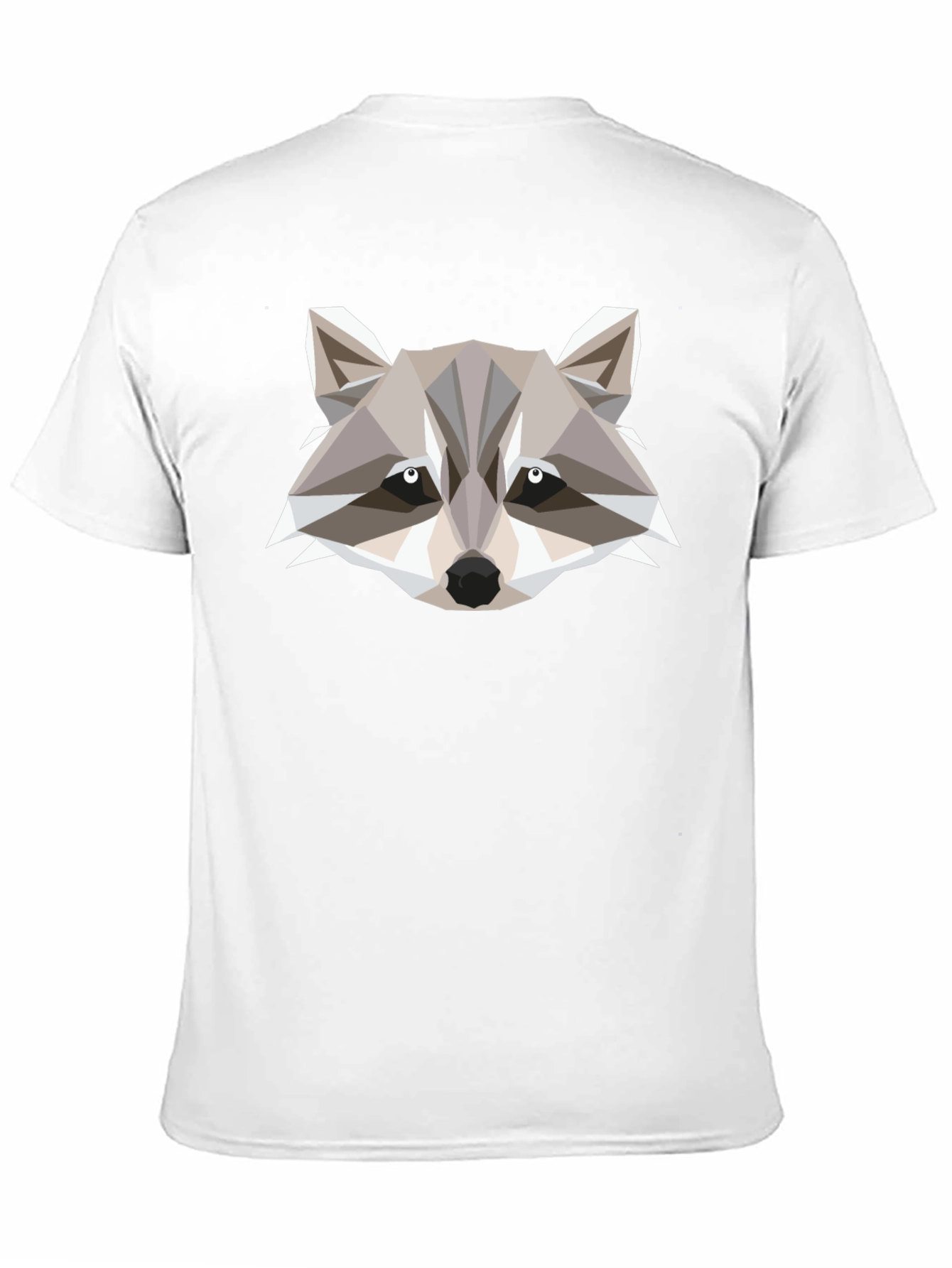 Geometric Raccoon Graphic Tee - Modern Style
